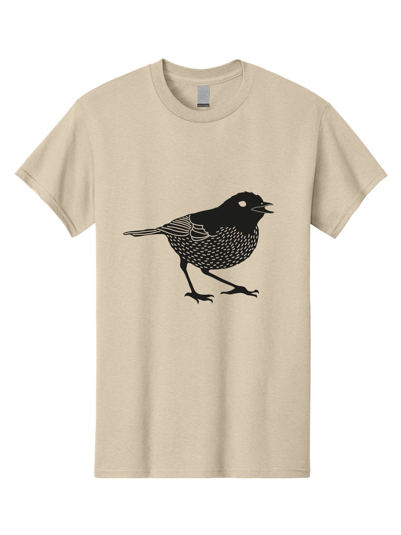 Bird-Silhouette Men'S Graphic Tee, 100% Cotton, Comfortable Casual Summer Wear, Machine Washable, Black Bird Silhouette, Graphic Illustration, Bird In Flight, Wildlife Art, Minimalist Design, Birdwatching, Ornithology Aac184 6