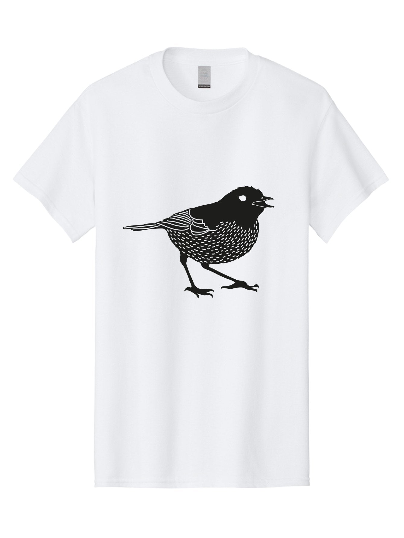 Bird-Silhouette Men'S Graphic Tee, 100% Cotton, Comfortable Casual Summer Wear, Machine Washable, Black Bird Silhouette, Graphic Illustration, Bird In Flight, Wildlife Art, Minimalist Design, Birdwatching, Ornithology Aac184 10