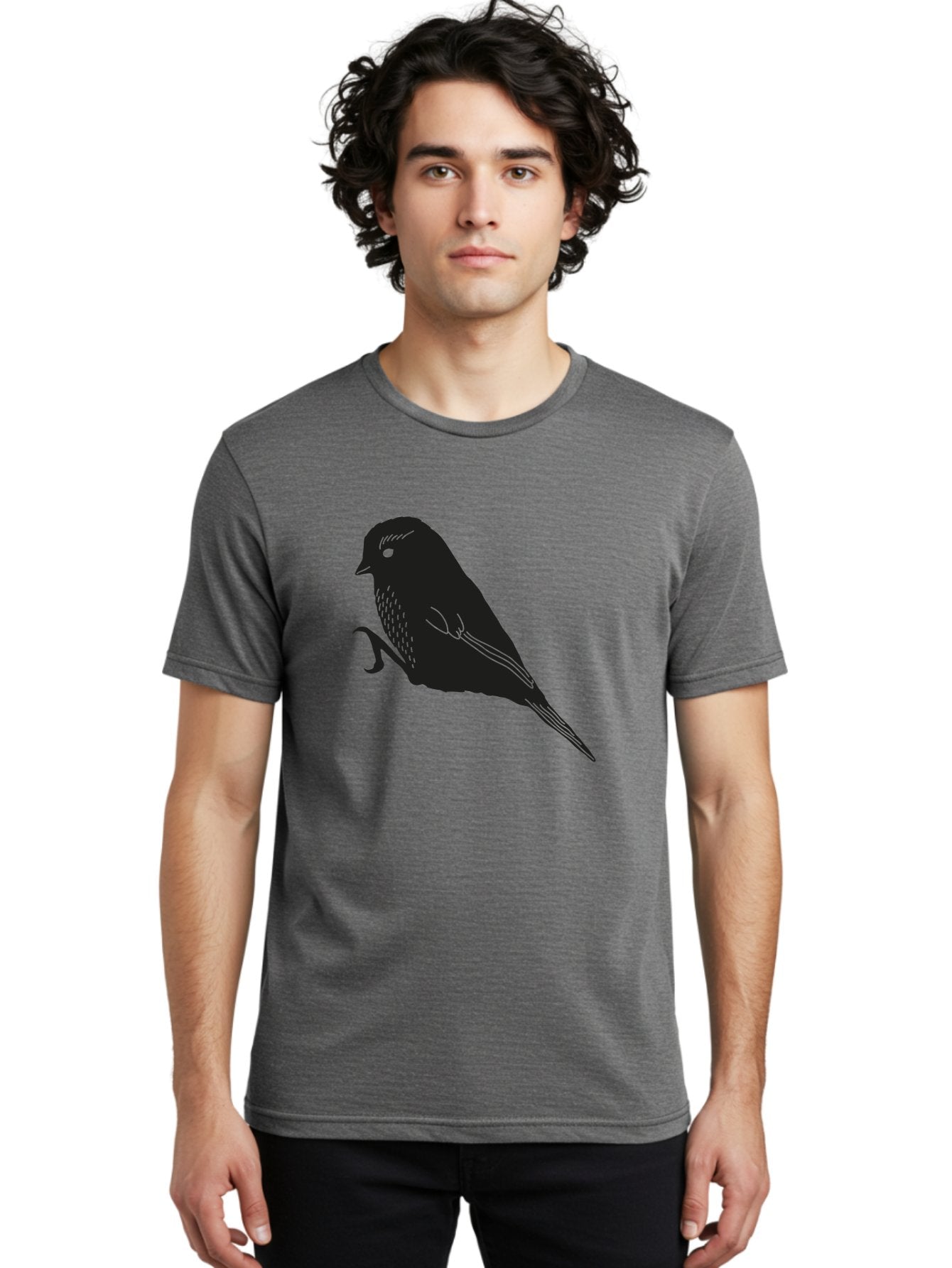 Bird Men'S Graphic Tee, 100% Cotton, Comfortable Casual Summer Wear, Machine Washable, Bird Silhouette, Sparrow Design, Simple Graphics, Minimalist Art, Avian Illustration, Wildlife Iconography, Feathered Friend Aac186 29