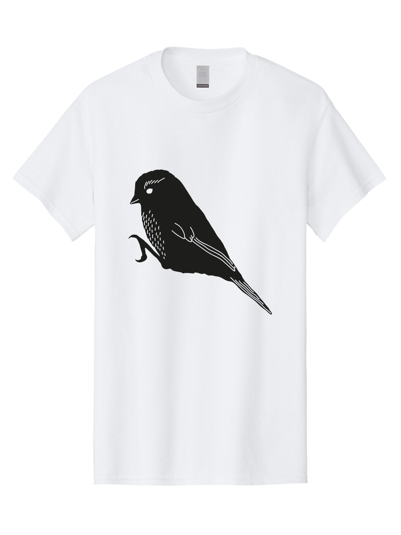 Bird Men'S Graphic Tee, 100% Cotton, Comfortable Casual Summer Wear, Machine Washable, Bird Silhouette, Sparrow Design, Simple Graphics, Minimalist Art, Avian Illustration, Wildlife Iconography, Feathered Friend Aac186 6