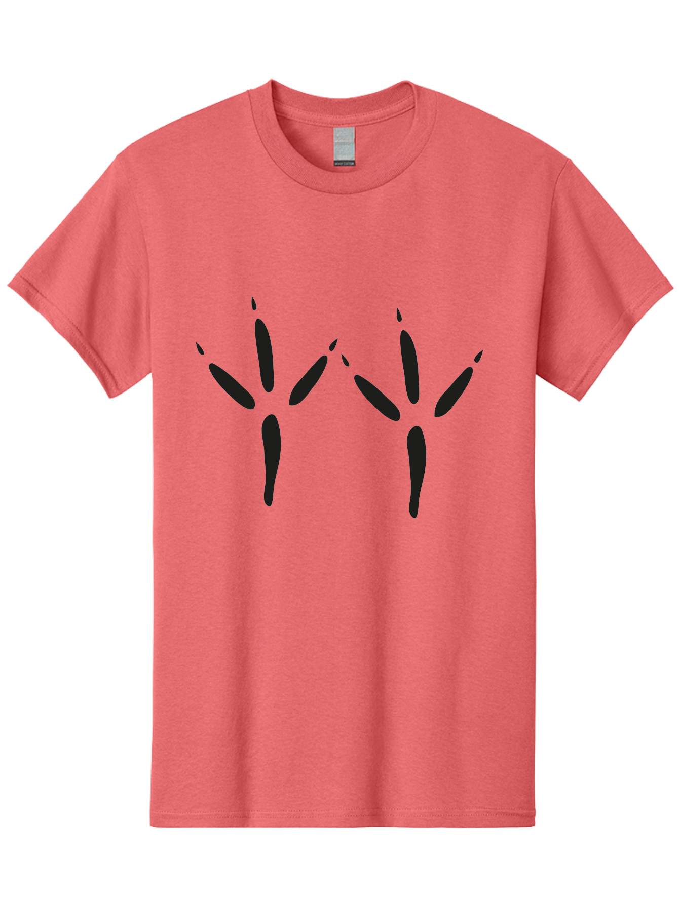 Black-Palm-Prints Men'S Graphic Tee, 100% Cotton, Comfortable Casual Summer Wear, Machine Washable, Cat Paw Prints, Black Paw Prints, Feline Footprints, Animal Tracks, Pet Markings, Simple Design, Minimalist Art Aac191 3