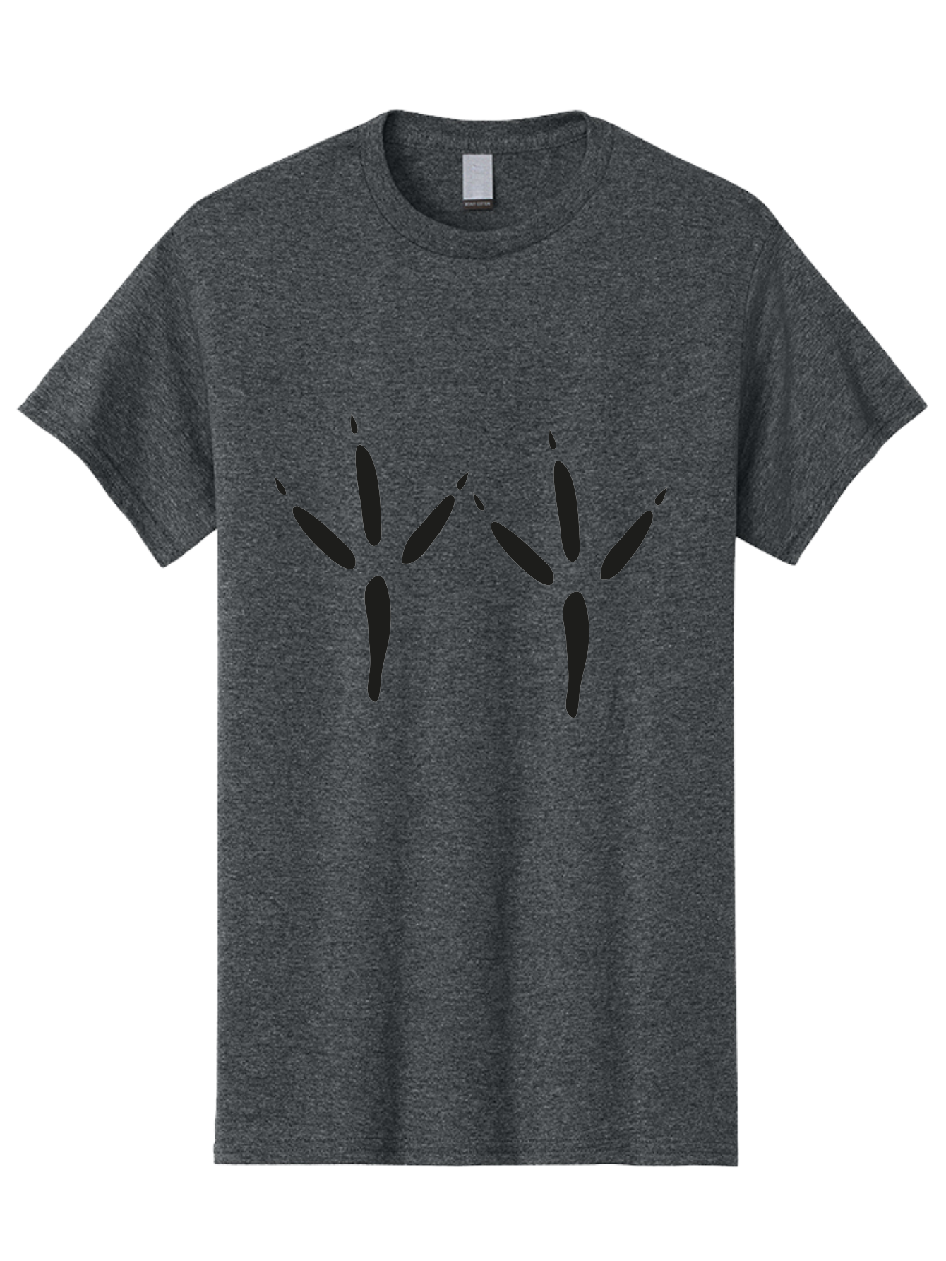 Black-Palm-Prints Men'S Graphic Tee, 100% Cotton, Comfortable Casual Summer Wear, Machine Washable, Cat Paw Prints, Black Paw Prints, Feline Footprints, Animal Tracks, Pet Markings, Simple Design, Minimalist Art Aac191 17