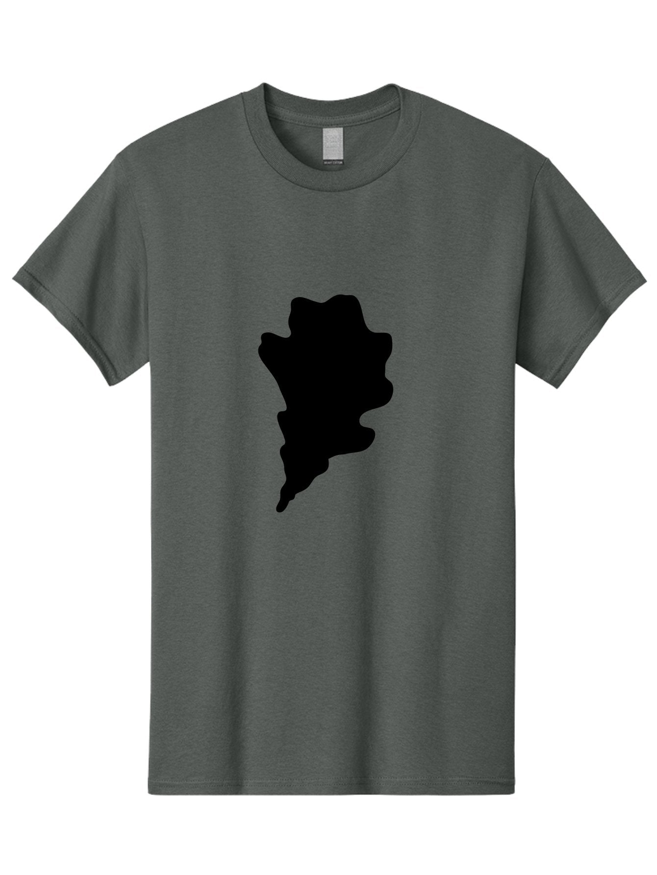 Black-Splash Men'S Graphic Tee, 100% Cotton, Comfortable Casual Summer Wear, Machine Washable, Abstract Shape, Irregular Form, Black Silhouette, Unique Design, Modern Art, Creative Element, Digital Graphic, Minimalist Style Aac192