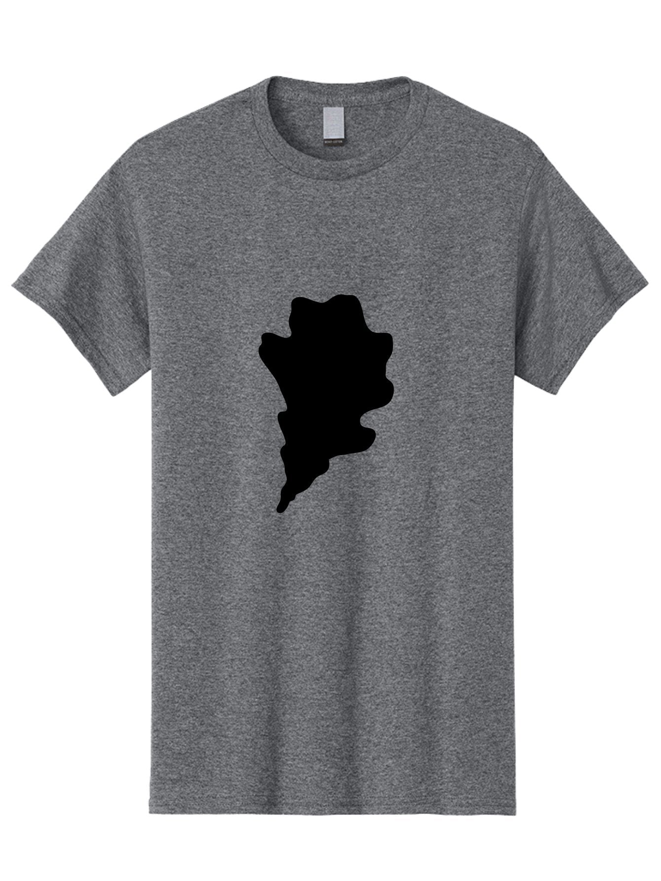 Black-Splash Men'S Graphic Tee, 100% Cotton, Comfortable Casual Summer Wear, Machine Washable, Abstract Shape, Irregular Form, Black Silhouette, Unique Design, Modern Art, Creative Element, Digital Graphic, Minimalist Style Aac192 8