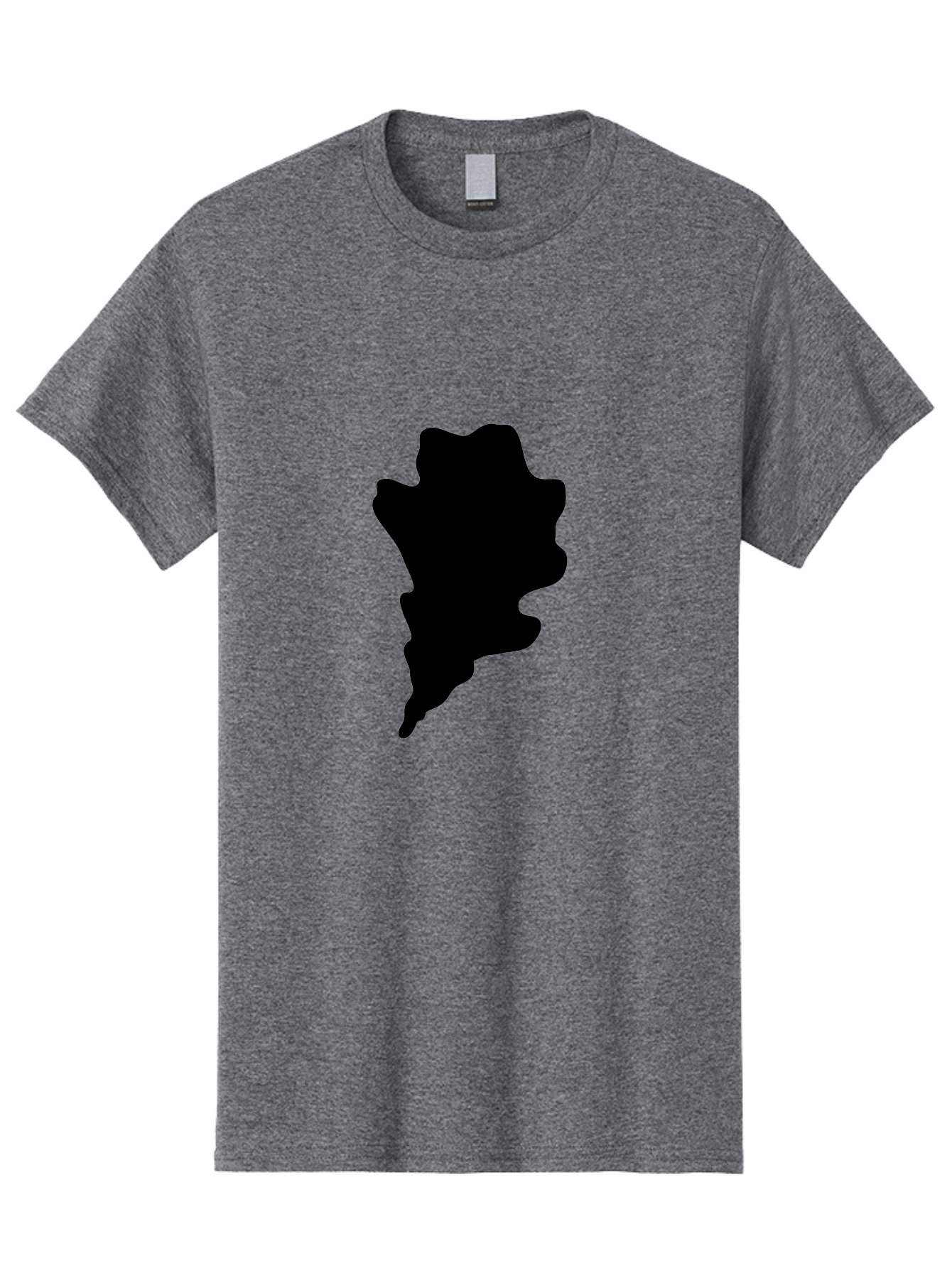 Black-Splash Men'S Graphic Tee, 100% Cotton, Comfortable Casual Summer Wear, Machine Washable, Abstract Shape, Irregular Form, Black Silhouette, Unique Design, Modern Art, Creative Element, Digital Graphic, Minimalist Style Aac192 11