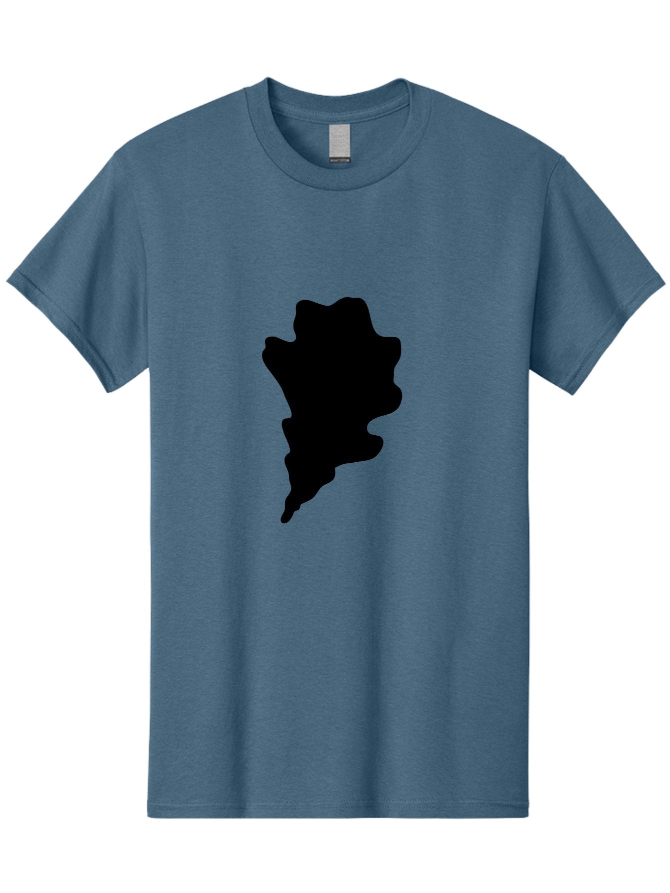 Black-Splash Men'S Graphic Tee, 100% Cotton, Comfortable Casual Summer Wear, Machine Washable, Abstract Shape, Irregular Form, Black Silhouette, Unique Design, Modern Art, Creative Element, Digital Graphic, Minimalist Style Aac192 9