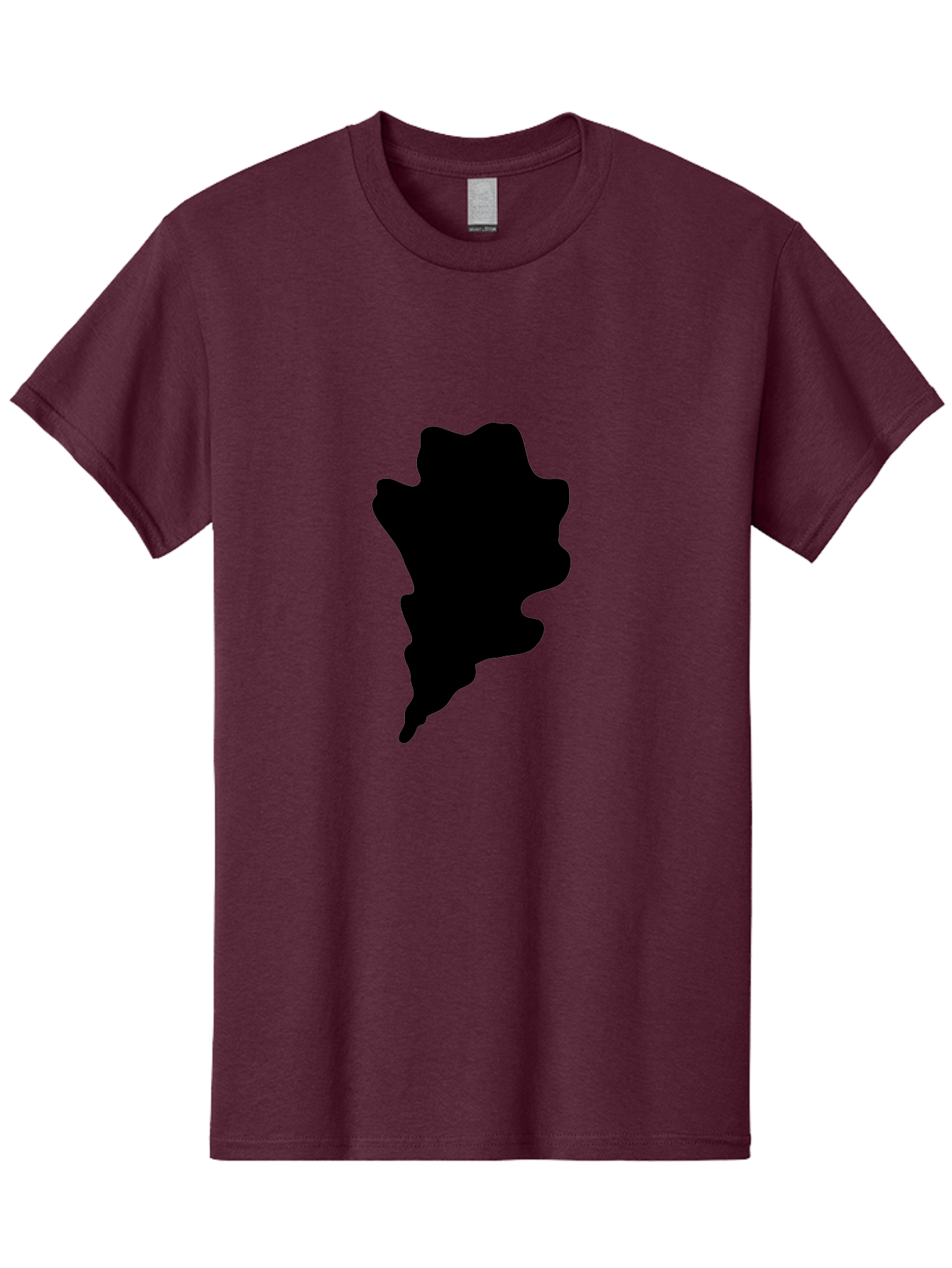 Black-Splash Men'S Graphic Tee, 100% Cotton, Comfortable Casual Summer Wear, Machine Washable, Abstract Shape, Irregular Form, Black Silhouette, Unique Design, Modern Art, Creative Element, Digital Graphic, Minimalist Style Aac192 29