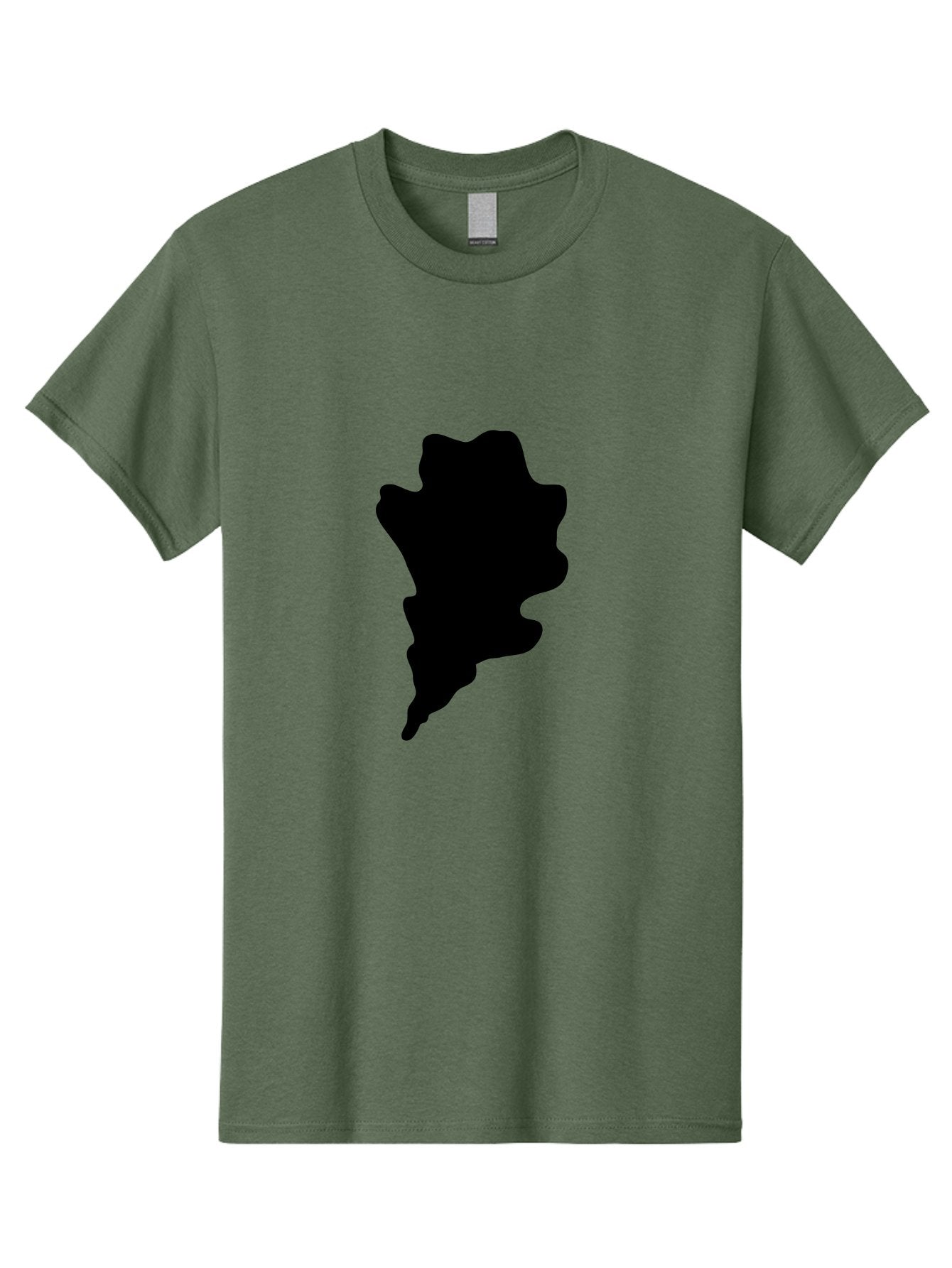 Black-Splash Men'S Graphic Tee, 100% Cotton, Comfortable Casual Summer Wear, Machine Washable, Abstract Shape, Irregular Form, Black Silhouette, Unique Design, Modern Art, Creative Element, Digital Graphic, Minimalist Style Aac192 7