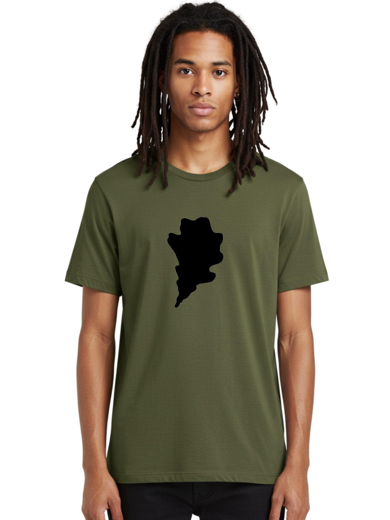 Black-Splash Men'S Graphic Tee, 100% Cotton, Comfortable Casual Summer Wear, Machine Washable, Abstract Shape, Irregular Form, Black Silhouette, Unique Design, Modern Art, Creative Element, Digital Graphic, Minimalist Style Aac192 26