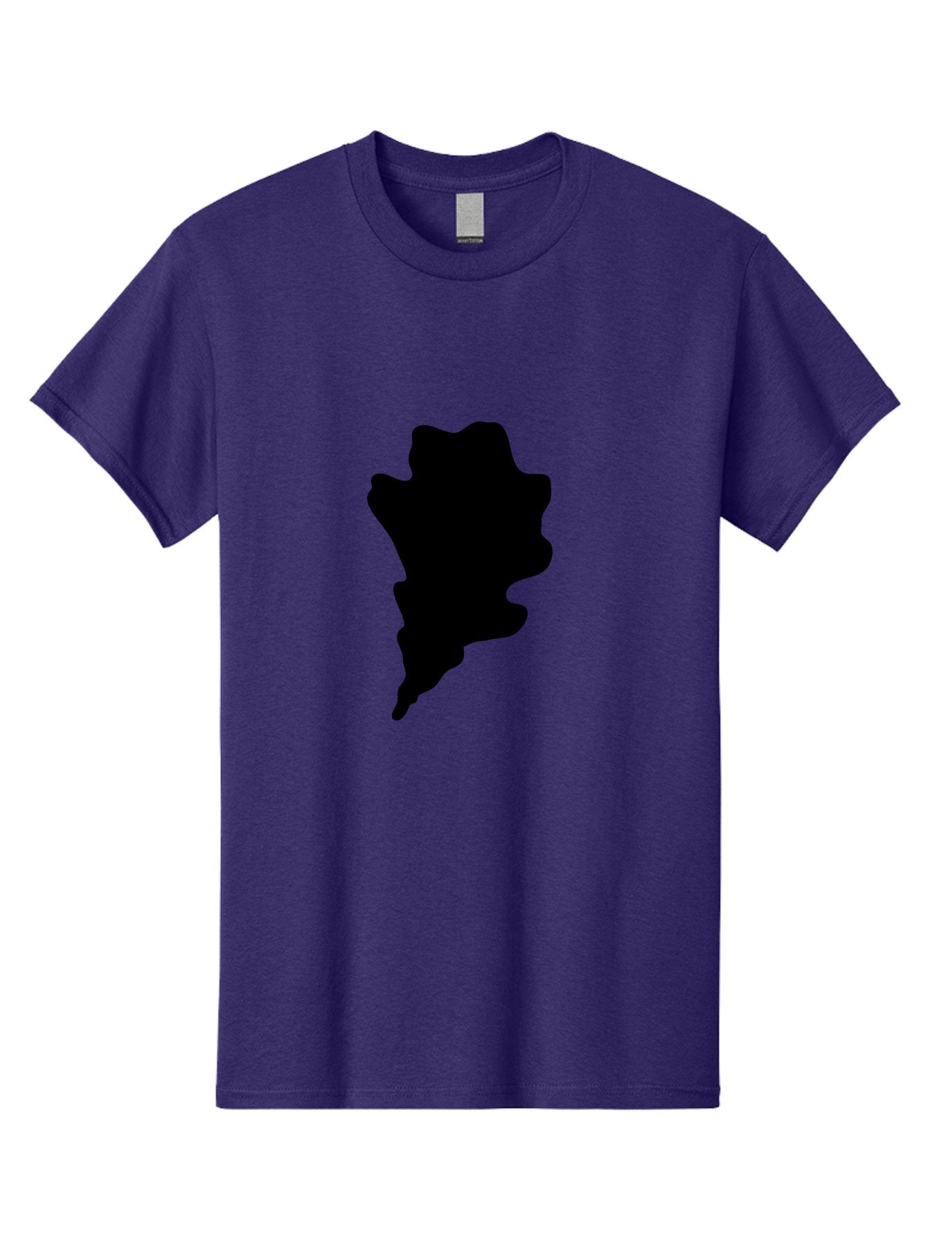 Black-Splash Men'S Graphic Tee, 100% Cotton, Comfortable Casual Summer Wear, Machine Washable, Abstract Shape, Irregular Form, Black Silhouette, Unique Design, Modern Art, Creative Element, Digital Graphic, Minimalist Style Aac192 11