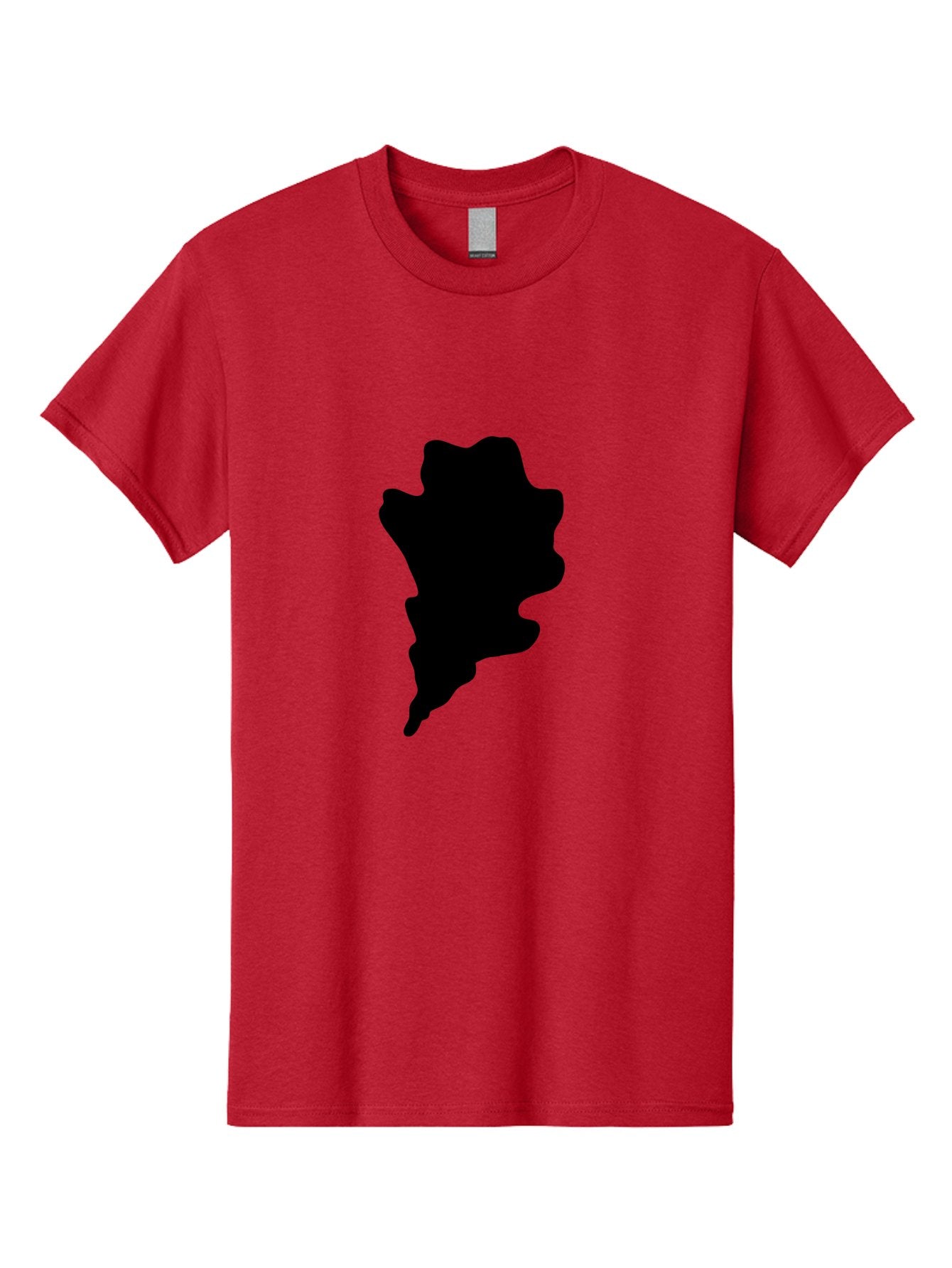 Black-Splash Men'S Graphic Tee, 100% Cotton, Comfortable Casual Summer Wear, Machine Washable, Abstract Shape, Irregular Form, Black Silhouette, Unique Design, Modern Art, Creative Element, Digital Graphic, Minimalist Style Aac192