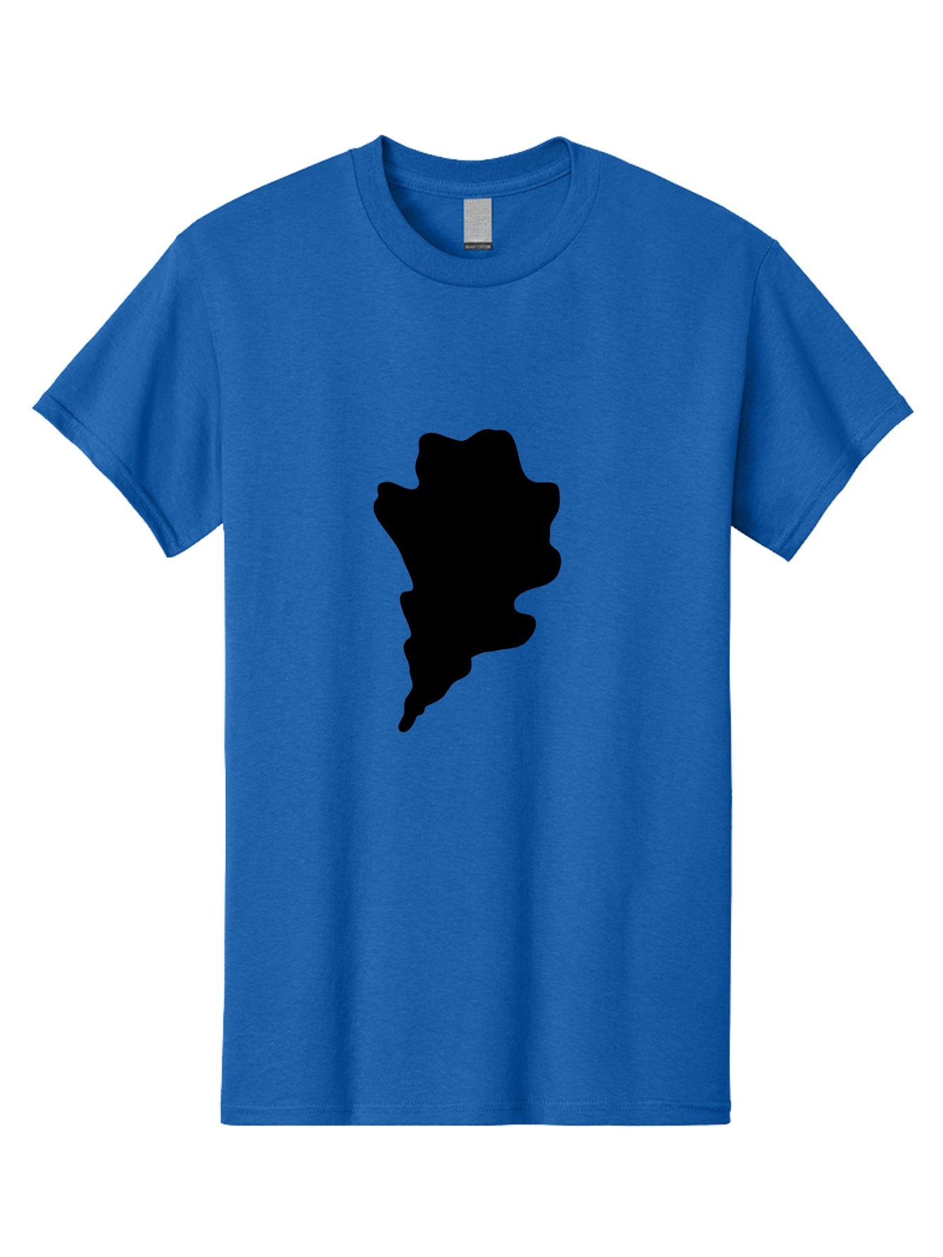 Black-Splash Men'S Graphic Tee, 100% Cotton, Comfortable Casual Summer Wear, Machine Washable, Abstract Shape, Irregular Form, Black Silhouette, Unique Design, Modern Art, Creative Element, Digital Graphic, Minimalist Style Aac192 3