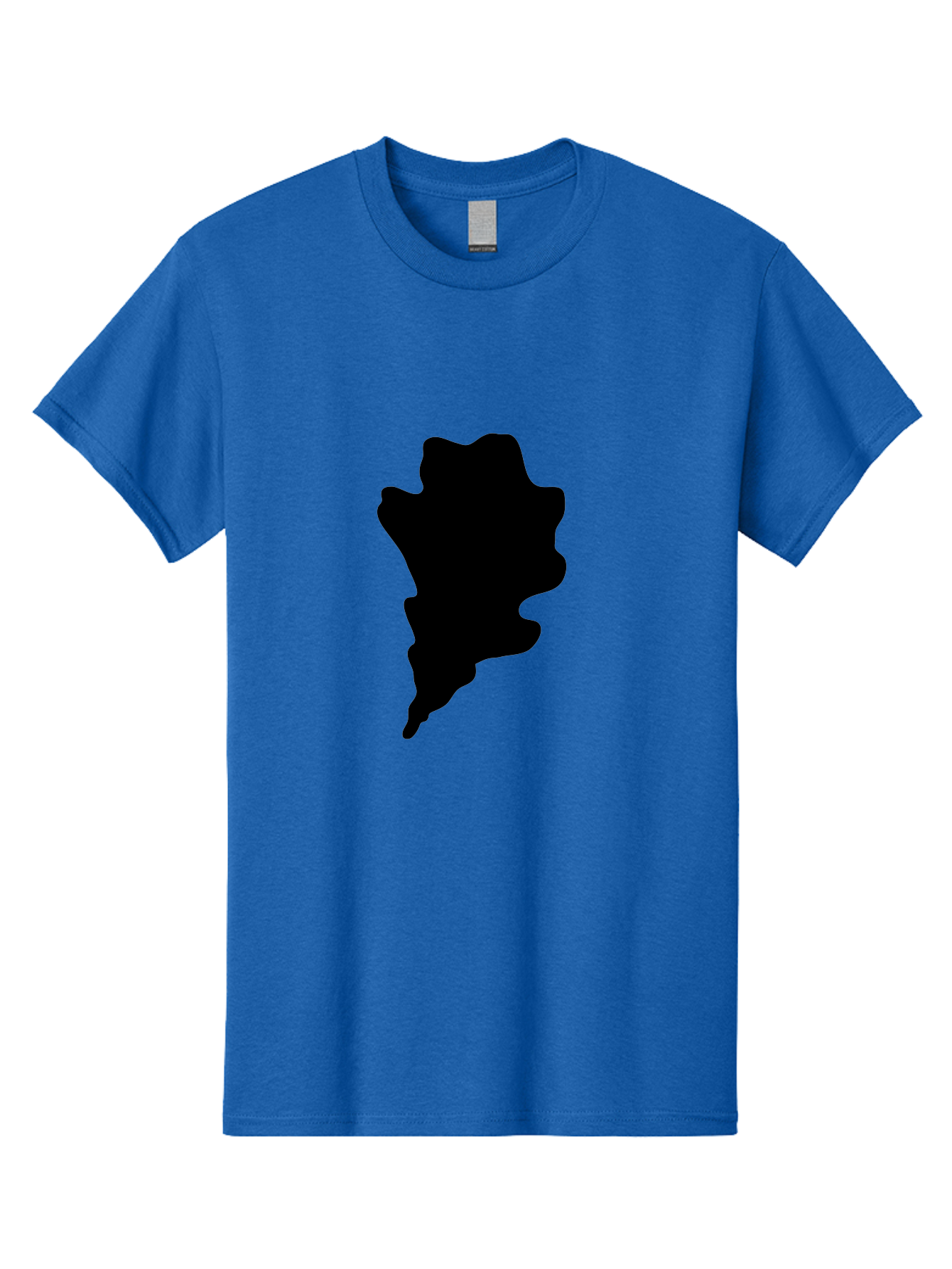 Black-Splash Men'S Graphic Tee, 100% Cotton, Comfortable Casual Summer Wear, Machine Washable, Abstract Shape, Irregular Form, Black Silhouette, Unique Design, Modern Art, Creative Element, Digital Graphic, Minimalist Style Aac192 17