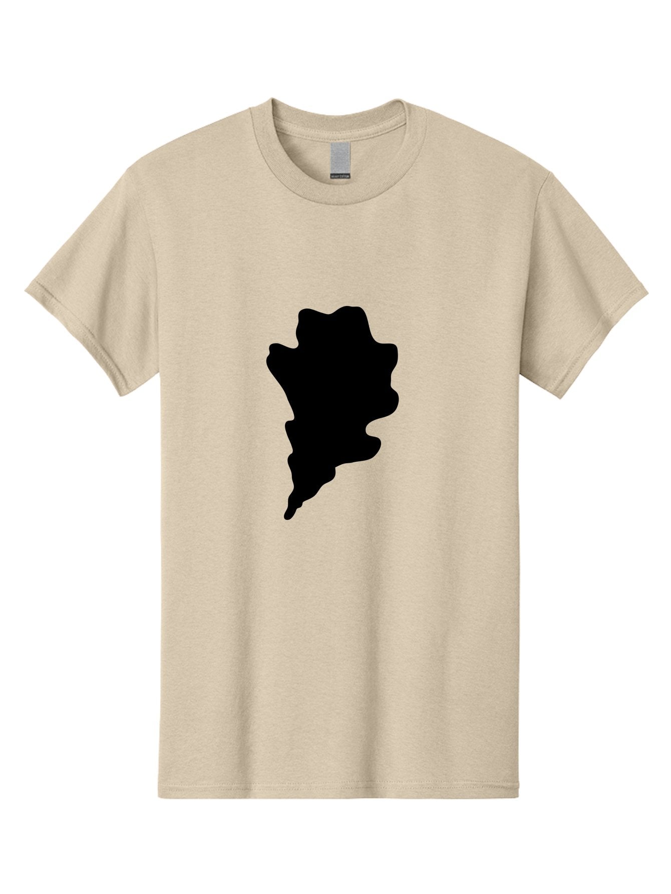 Black-Splash Men'S Graphic Tee, 100% Cotton, Comfortable Casual Summer Wear, Machine Washable, Abstract Shape, Irregular Form, Black Silhouette, Unique Design, Modern Art, Creative Element, Digital Graphic, Minimalist Style Aac192 10