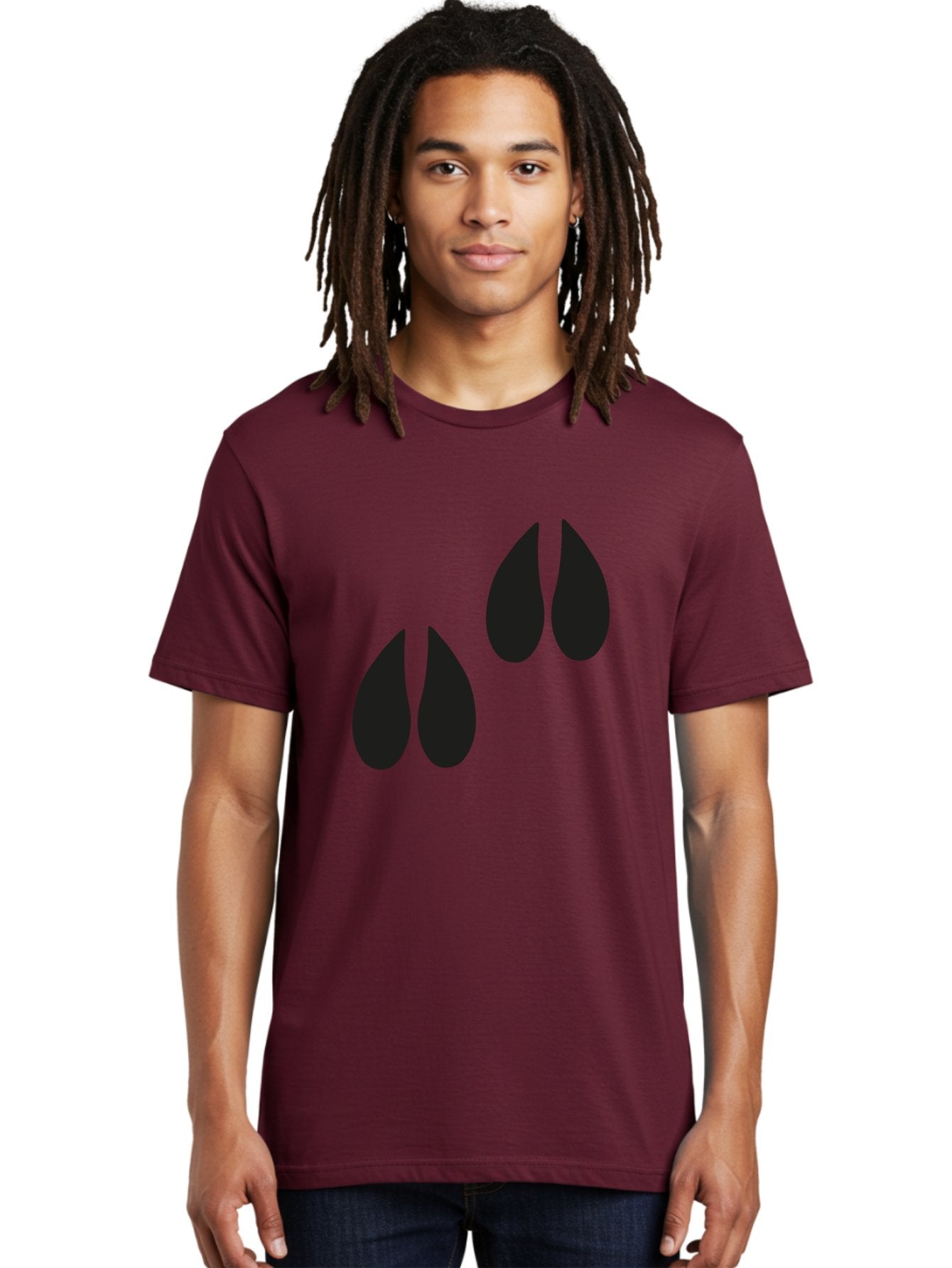 Black-Tears Men'S Graphic Tee, 100% Cotton, Comfortable Casual Summer Wear, Machine Washable, Water Drops, Black Silhouette, Teardrop Shape, Minimalist Design, Simple Graphics, Abstract Art, Black And Green Aac193 30