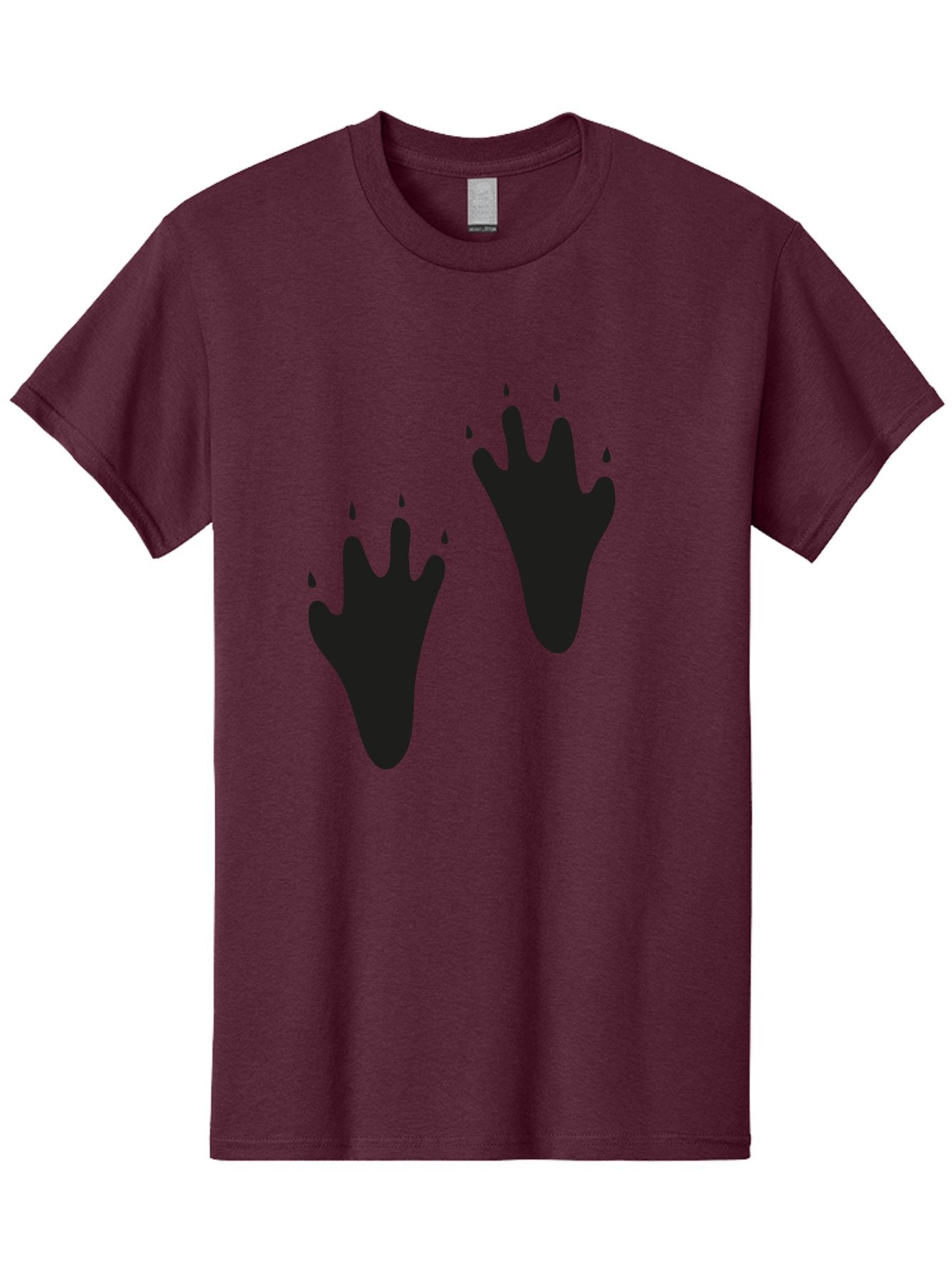 Bloody-Footprints Men'S Graphic Tee, 100% Cotton, Comfortable Casual Summer Wear, Machine Washable, Bloody Footprints, Black Footprints, Dripping Blood, Crime Scene, Forensic Evidence, Violence, Dark Atmosphere, Horror Theme Aac194