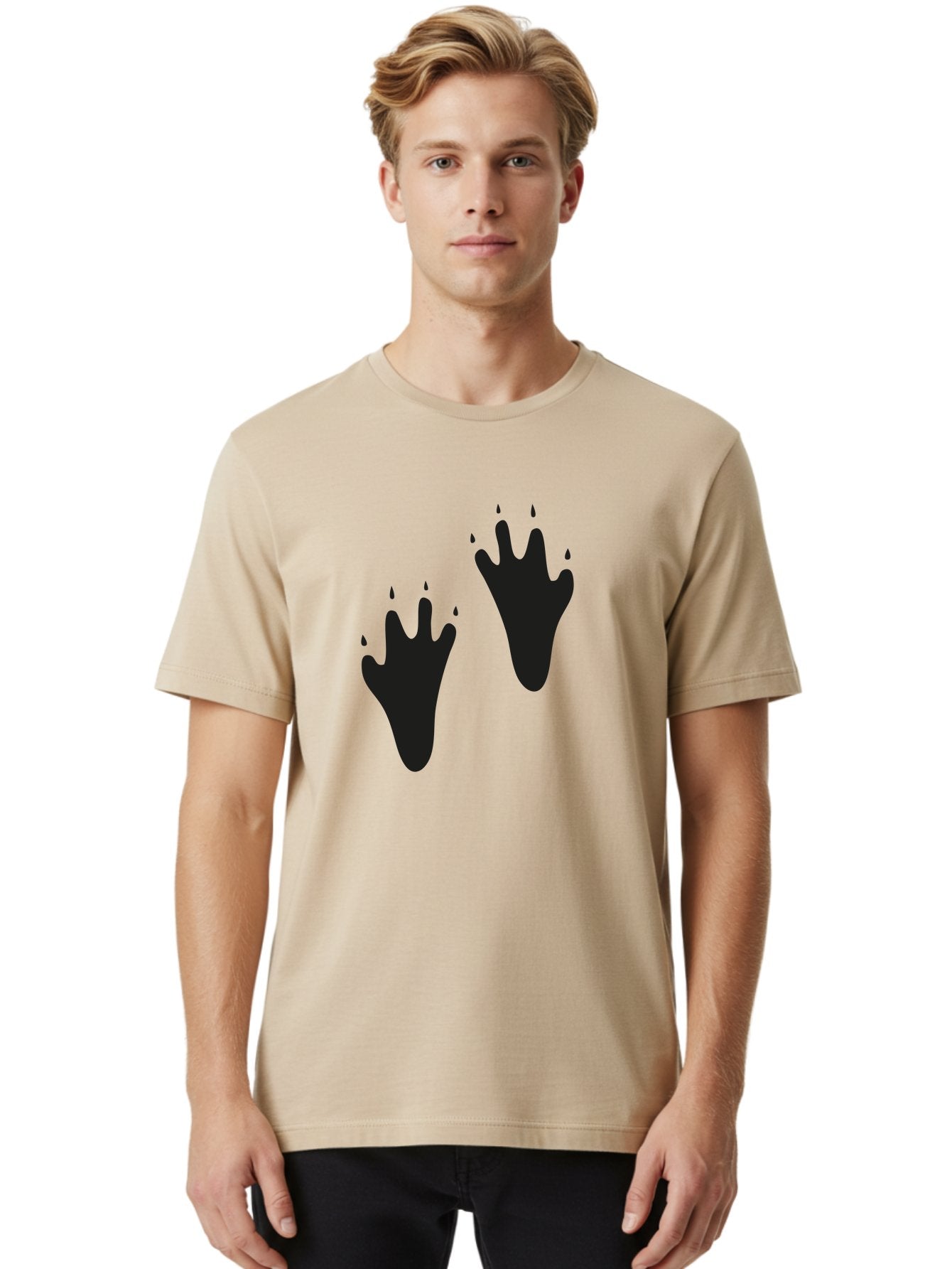 Bloody-Footprints Men'S Graphic Tee, 100% Cotton, Comfortable Casual Summer Wear, Machine Washable, Bloody Footprints, Black Footprints, Dripping Blood, Crime Scene, Forensic Evidence, Violence, Dark Atmosphere, Horror Theme Aac194 19