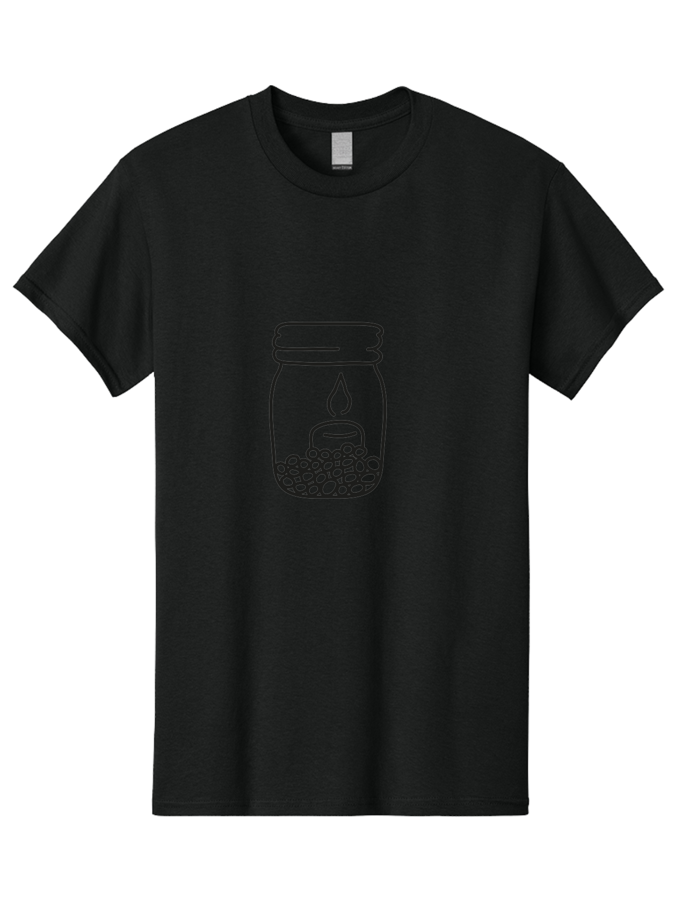 Candle-In-A-Mason-Jar Men'S Graphic Tee, 100% Cotton, Comfortable Casual Summer Wear, Machine Washable, Candle In A Jar, Jar With Candle, Lit Candle, Decorative Jar, Home Decor, Candlelight, Peaceful Ambiance, Minimalist Design, Aac196 13