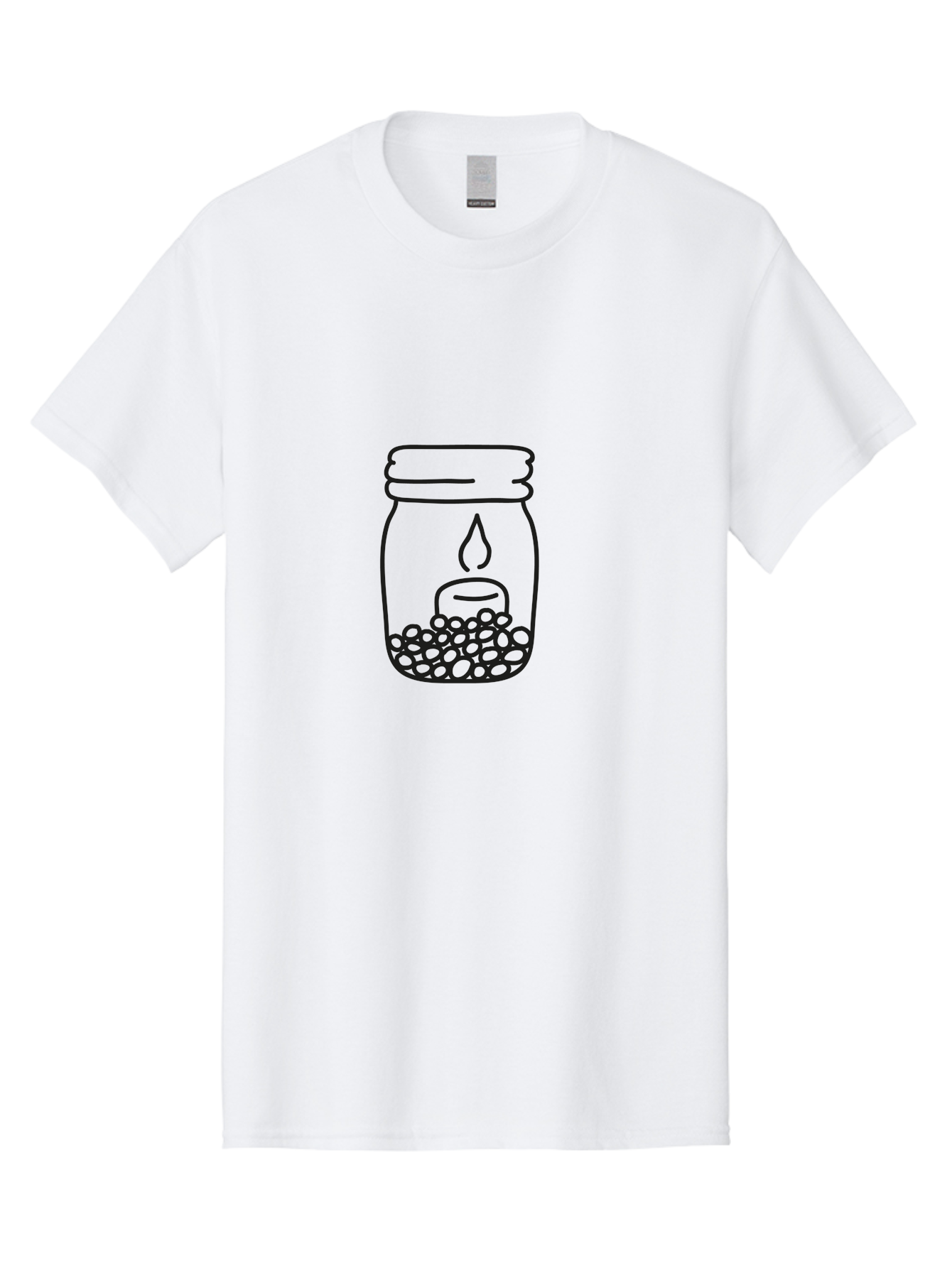 Candle-In-A-Mason-Jar Men'S Graphic Tee, 100% Cotton, Comfortable Casual Summer Wear, Machine Washable, Candle In A Jar, Jar With Candle, Lit Candle, Decorative Jar, Home Decor, Candlelight, Peaceful Ambiance, Minimalist Design, Aac196 19