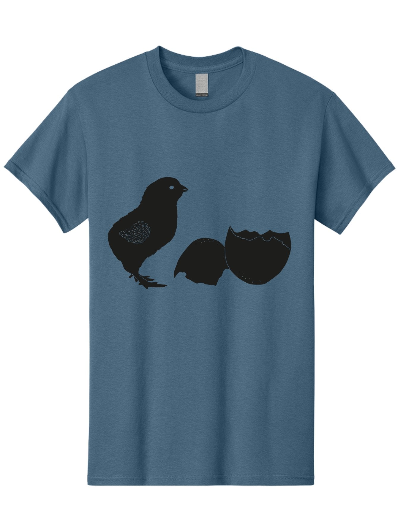 Chicken-Hatching Men'S Graphic Tee, 100% Cotton, Comfortable Casual Summer Wear, Machine Washable, Bird Hatching From Egg, New Life, Animal Birth, Wildlife Scene, Eggshell Cracking, Chick Emergence, Nature'S Wonder Aac202