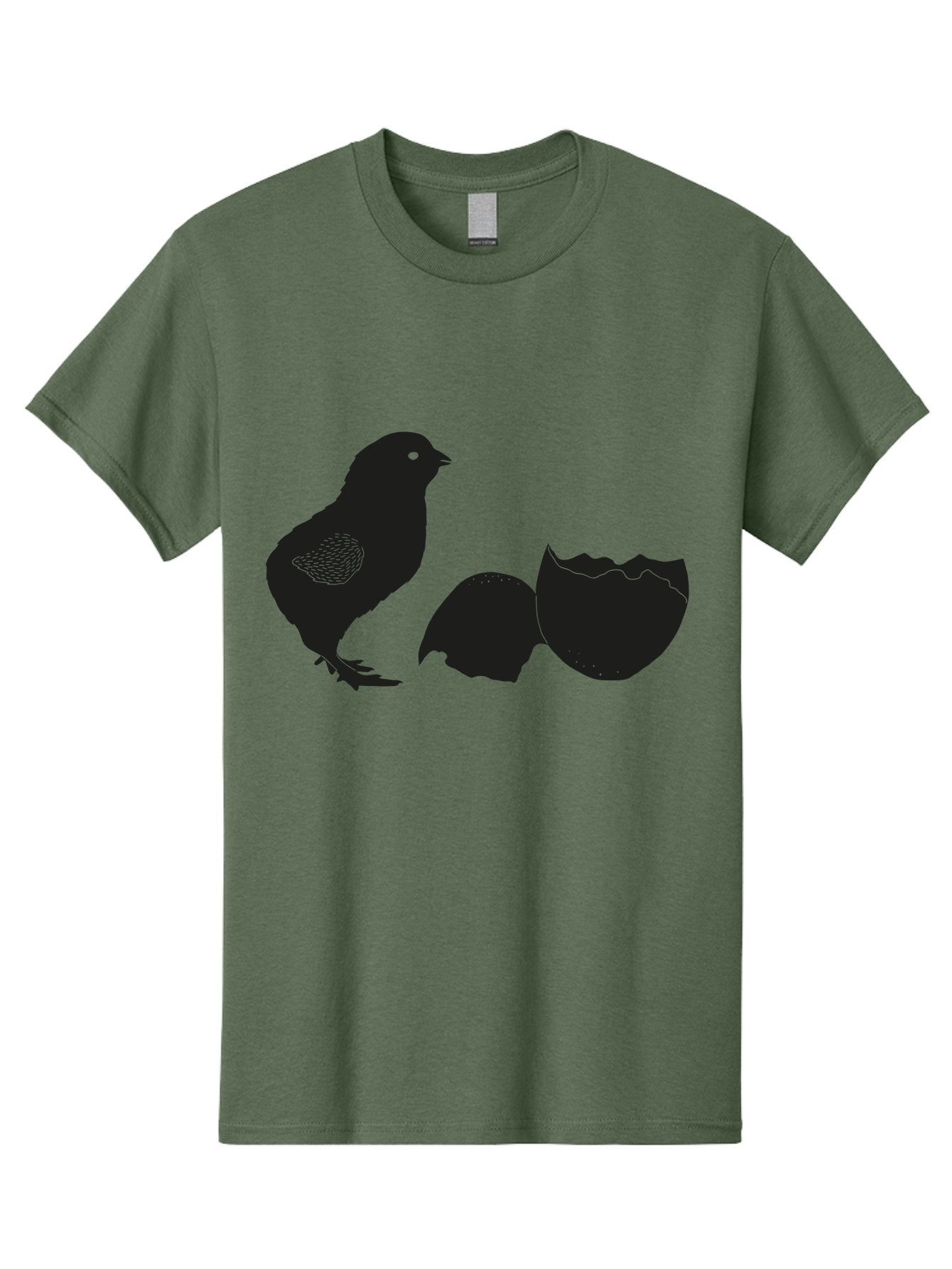 Chicken-Hatching Men'S Graphic Tee, 100% Cotton, Comfortable Casual Summer Wear, Machine Washable, Bird Hatching From Egg, New Life, Animal Birth, Wildlife Scene, Eggshell Cracking, Chick Emergence, Nature'S Wonder Aac202 10