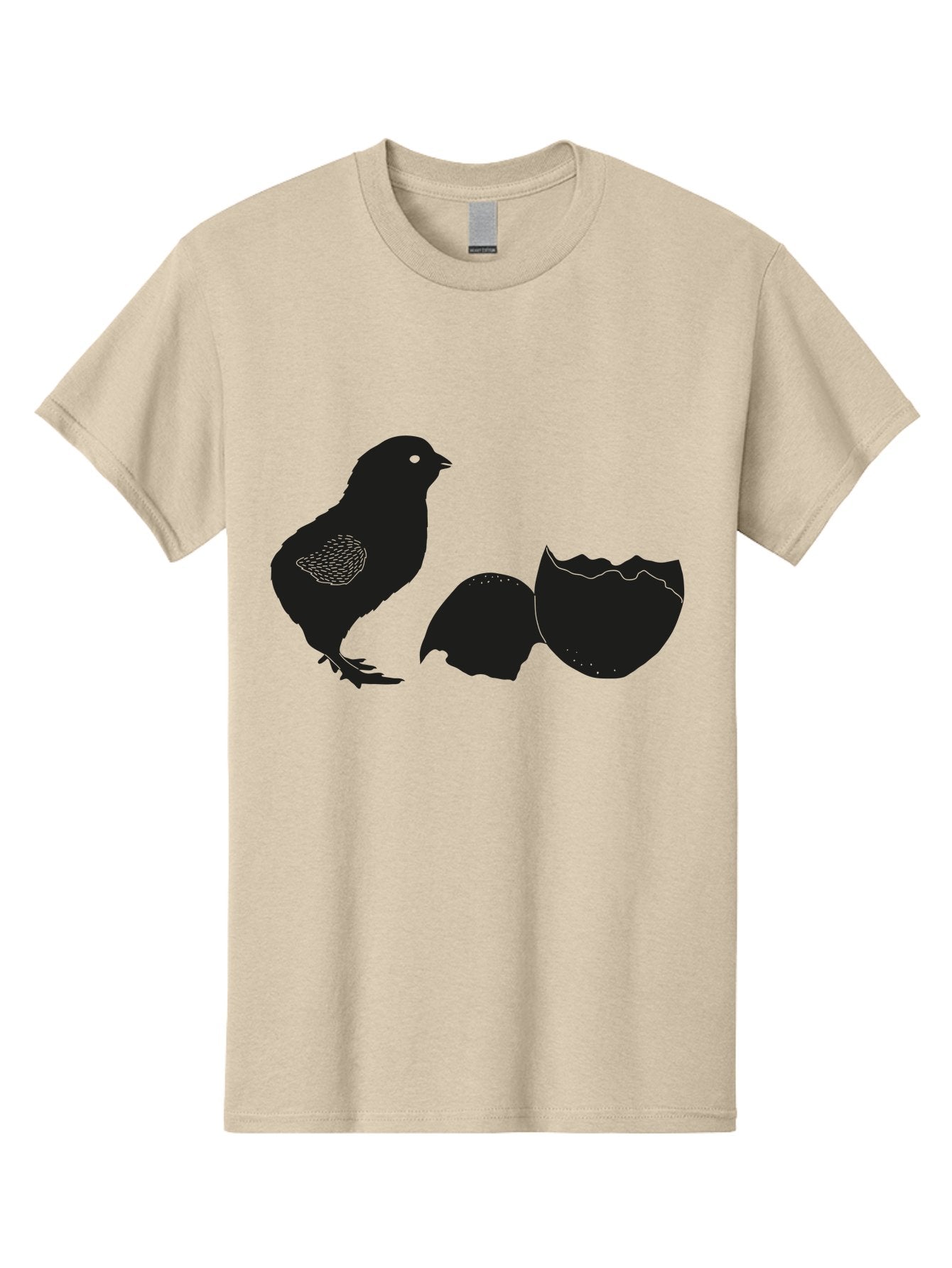 Chicken-Hatching Men'S Graphic Tee, 100% Cotton, Comfortable Casual Summer Wear, Machine Washable, Bird Hatching From Egg, New Life, Animal Birth, Wildlife Scene, Eggshell Cracking, Chick Emergence, Nature'S Wonder Aac202 15