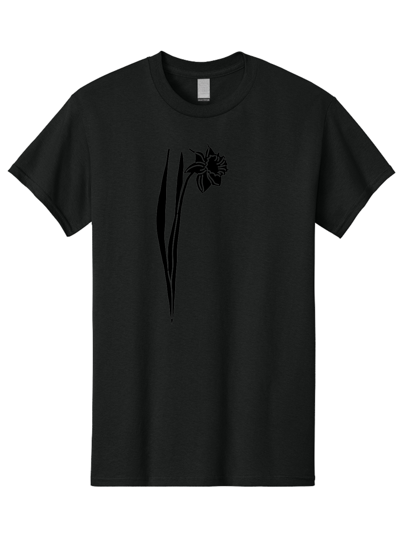 Daffodil Men'S Graphic Tee, 100% Cotton, Comfortable Casual Summer Wear, Machine Washable, Black Daffodil, Simple Silhouette, Minimalist Design, Flower Graphic, Spring Symbol, Botanical Illustration, Elegant Lines, Floral Motif Aac204 29