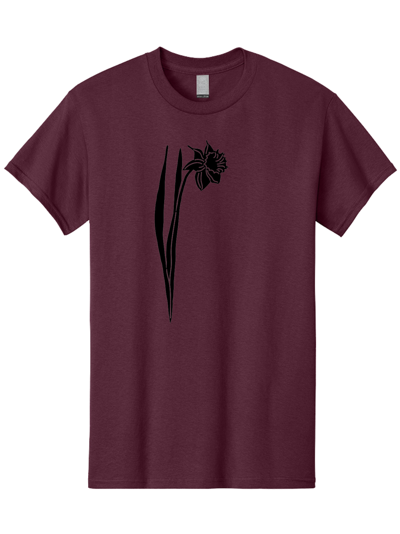 Daffodil Men'S Graphic Tee, 100% Cotton, Comfortable Casual Summer Wear, Machine Washable, Black Daffodil, Simple Silhouette, Minimalist Design, Flower Graphic, Spring Symbol, Botanical Illustration, Elegant Lines, Floral Motif Aac204 23