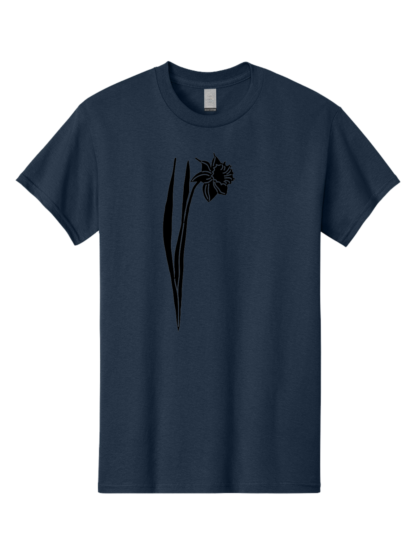 Daffodil Men'S Graphic Tee, 100% Cotton, Comfortable Casual Summer Wear, Machine Washable, Black Daffodil, Simple Silhouette, Minimalist Design, Flower Graphic, Spring Symbol, Botanical Illustration, Elegant Lines, Floral Motif Aac204 17
