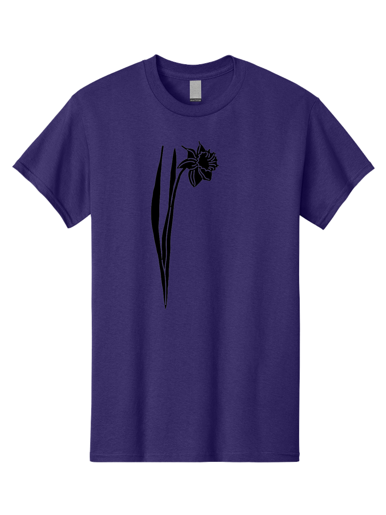 Daffodil Men'S Graphic Tee, 100% Cotton, Comfortable Casual Summer Wear, Machine Washable, Black Daffodil, Simple Silhouette, Minimalist Design, Flower Graphic, Spring Symbol, Botanical Illustration, Elegant Lines, Floral Motif Aac204 11