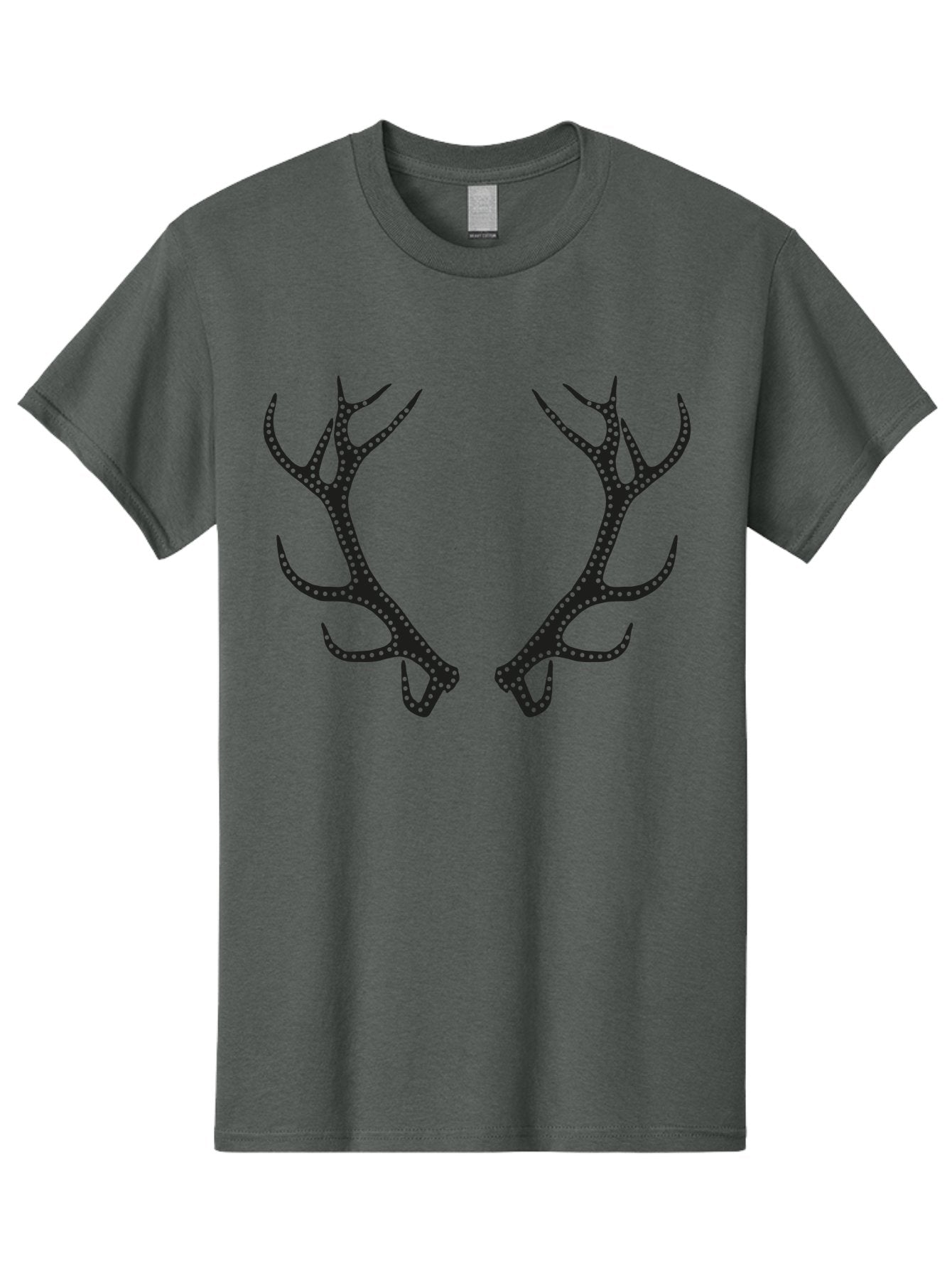 Deer-Antlers Men'S Graphic Tee, 100% Cotton, Comfortable Casual Summer Wear, Machine Washable, Deer Antlers, Dotted Design, Festive Accessories, Holiday Decorations, Party Props, Sparkly Antlers, Glowing Dots, Novelty Items Aac207 8