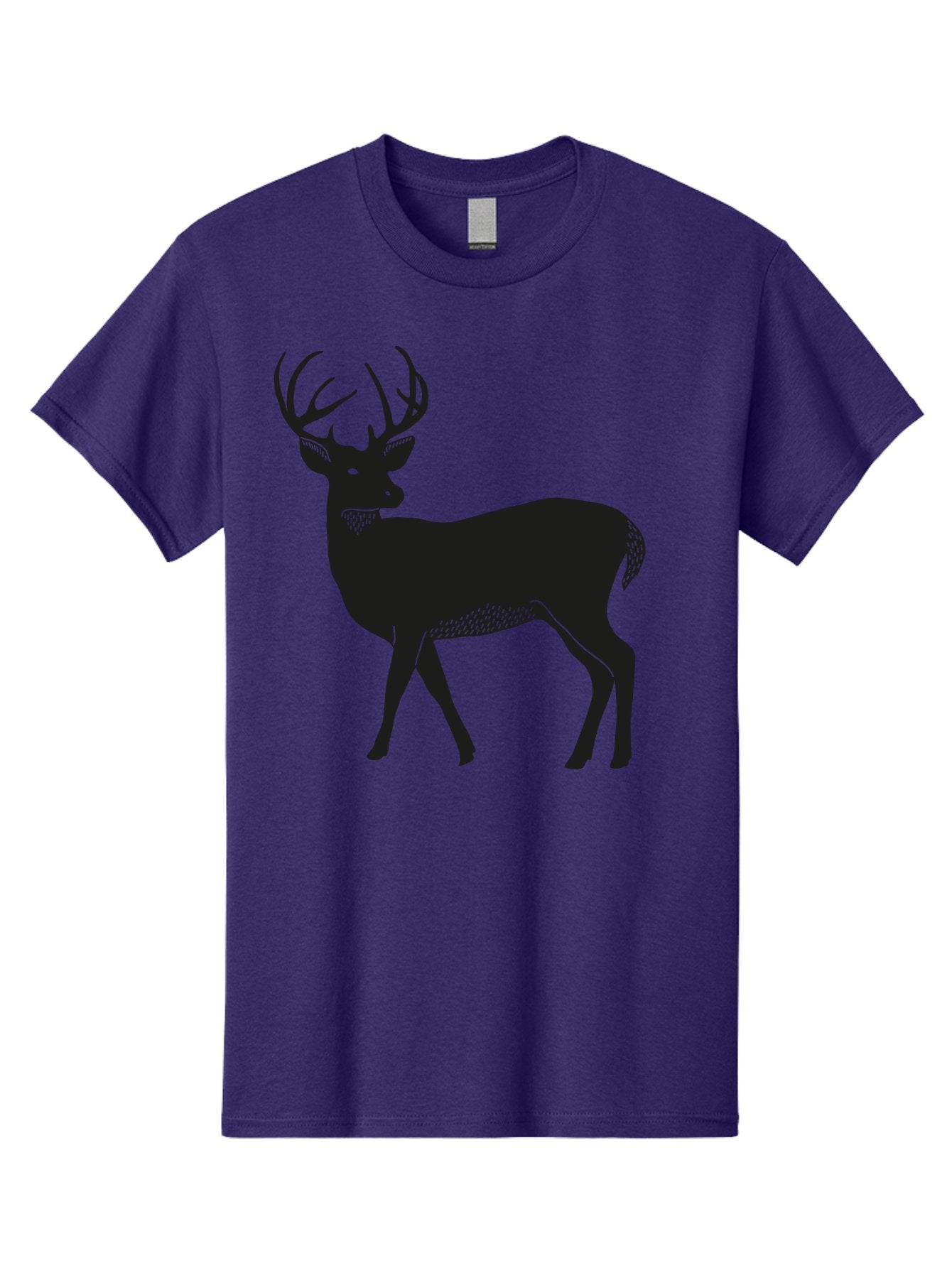 Deer-Silhouette-1 Men'S Graphic Tee, 100% Cotton, Comfortable Casual Summer Wear, Machine Washable, Deer Silhouette, Majestic Stag, Wildlife Art, Forest Creature, Nature Design, Minimalist Graphic, Antlers, Wild Animal, Natural World Aac208 15