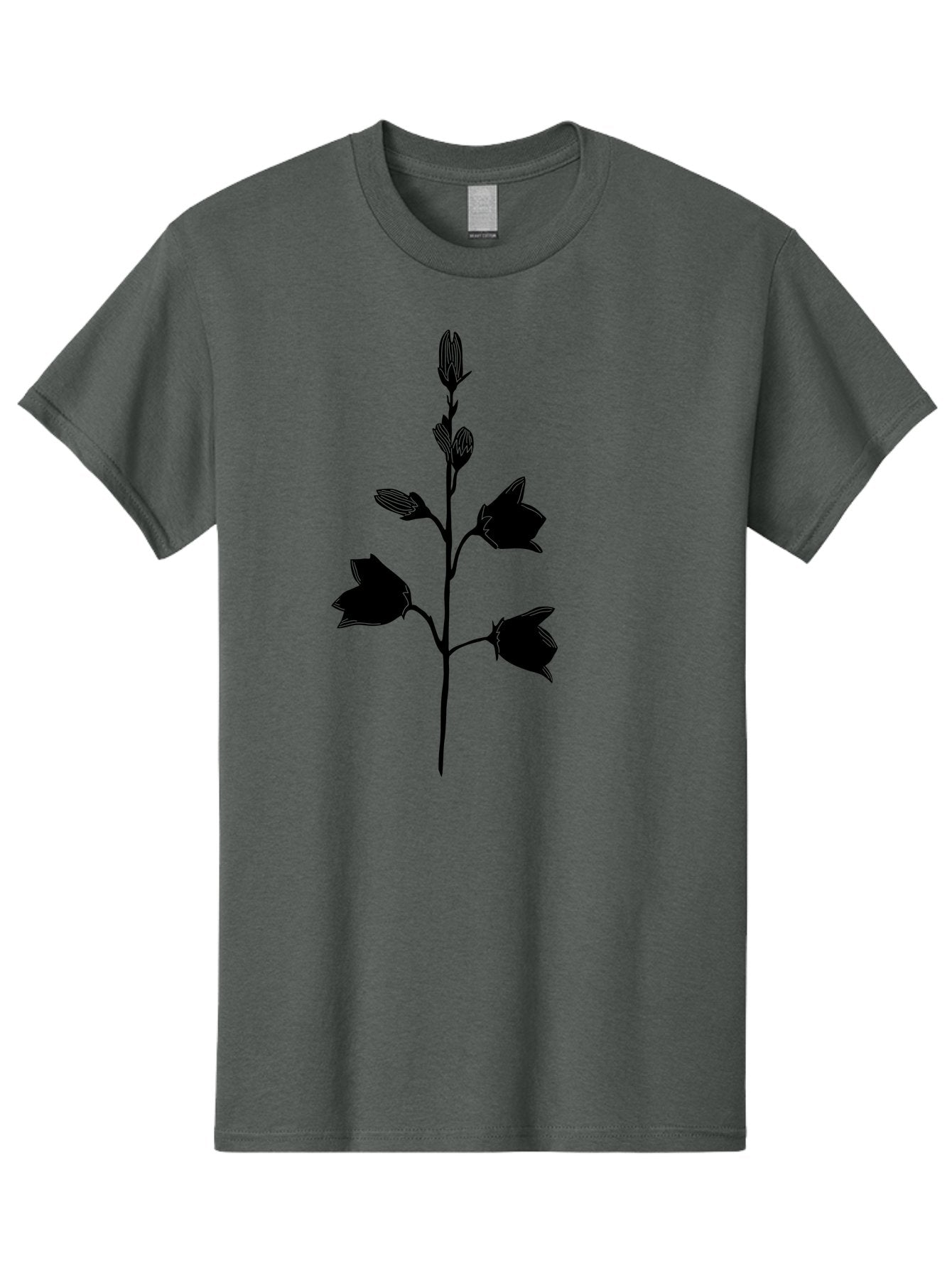 Flower-Silhouette Men'S Graphic Tee, 100% Cotton, Comfortable Casual Summer Wear, Machine Washable, Flower Silhouette, Botanical Illustration, Minimalist Design, Floral Artwork, Simple Shapes, Elegant Stems, Leaves And Flowers Aac212 10
