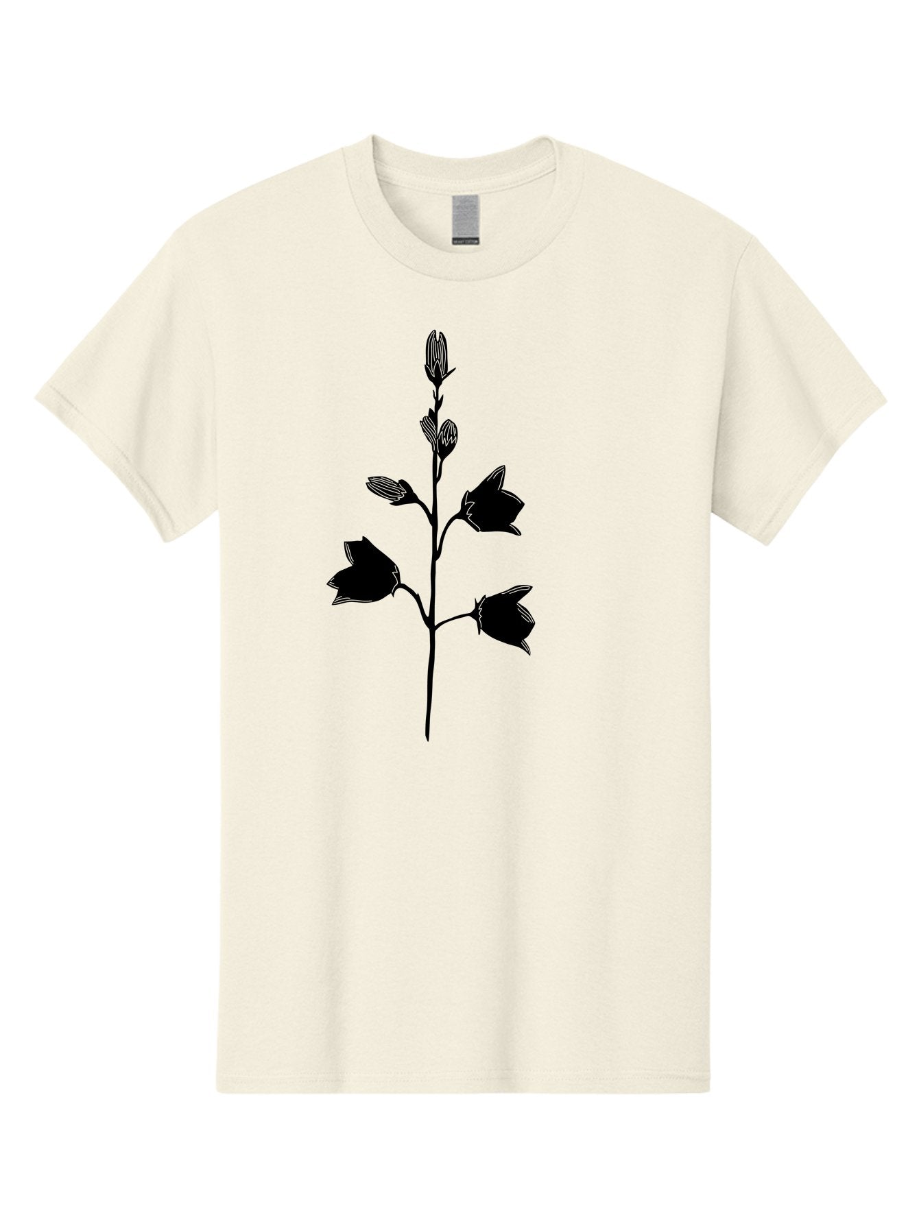 Flower-Silhouette Men'S Graphic Tee, 100% Cotton, Comfortable Casual Summer Wear, Machine Washable, Flower Silhouette, Botanical Illustration, Minimalist Design, Floral Artwork, Simple Shapes, Elegant Stems, Leaves And Flowers Aac212 12