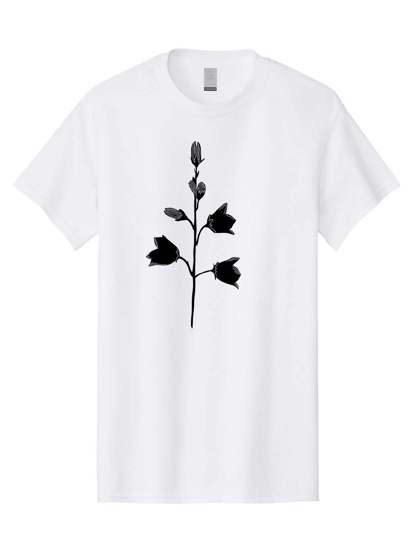 Flower-Silhouette Men'S Graphic Tee, 100% Cotton, Comfortable Casual Summer Wear, Machine Washable, Flower Silhouette, Botanical Illustration, Minimalist Design, Floral Artwork, Simple Shapes, Elegant Stems, Leaves And Flowers Aac212 8
