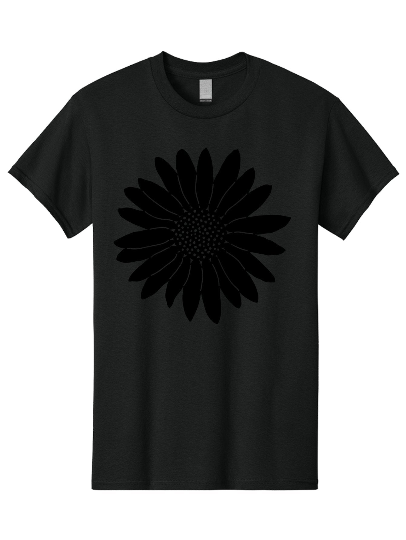 Flower Men'S Graphic Tee, 100% Cotton, Comfortable Casual Summer Wear, Machine Washable, Gerbera Daisy, Flower Silhouette, Floral Design, Black And Green, Minimalist Art, Modern Illustration, Stylized Bloom, Graphic Design Element, Aac213 6