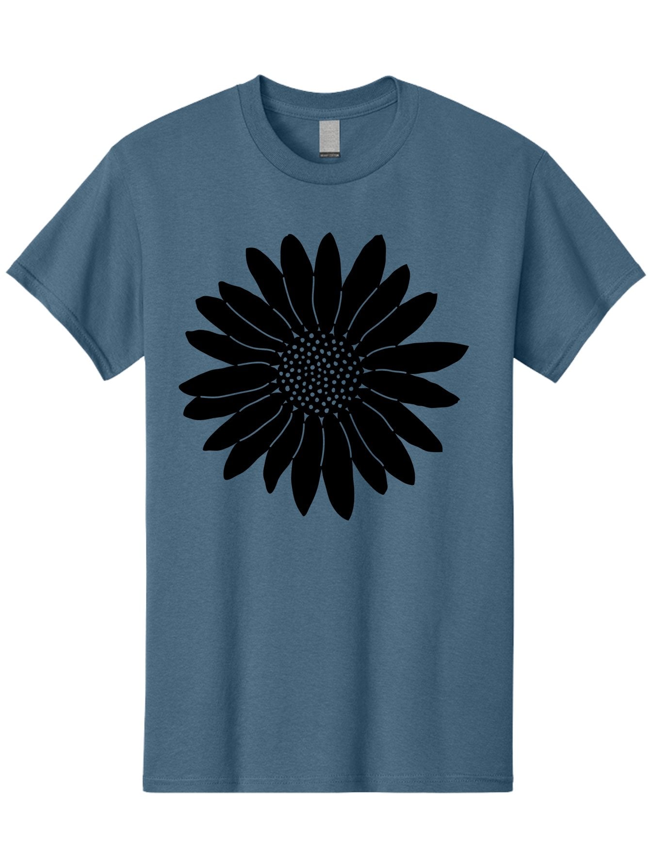 Flower Men'S Graphic Tee, 100% Cotton, Comfortable Casual Summer Wear, Machine Washable, Gerbera Daisy, Flower Silhouette, Floral Design, Black And Green, Minimalist Art, Modern Illustration, Stylized Bloom, Graphic Design Element, Aac213 14