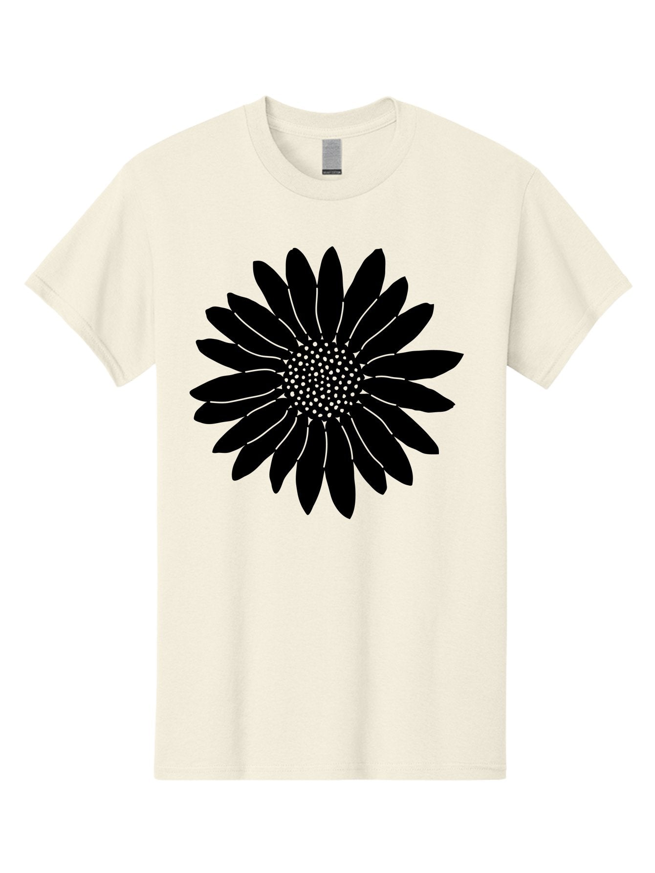 Flower Men'S Graphic Tee, 100% Cotton, Comfortable Casual Summer Wear, Machine Washable, Gerbera Daisy, Flower Silhouette, Floral Design, Black And Green, Minimalist Art, Modern Illustration, Stylized Bloom, Graphic Design Element, Aac213