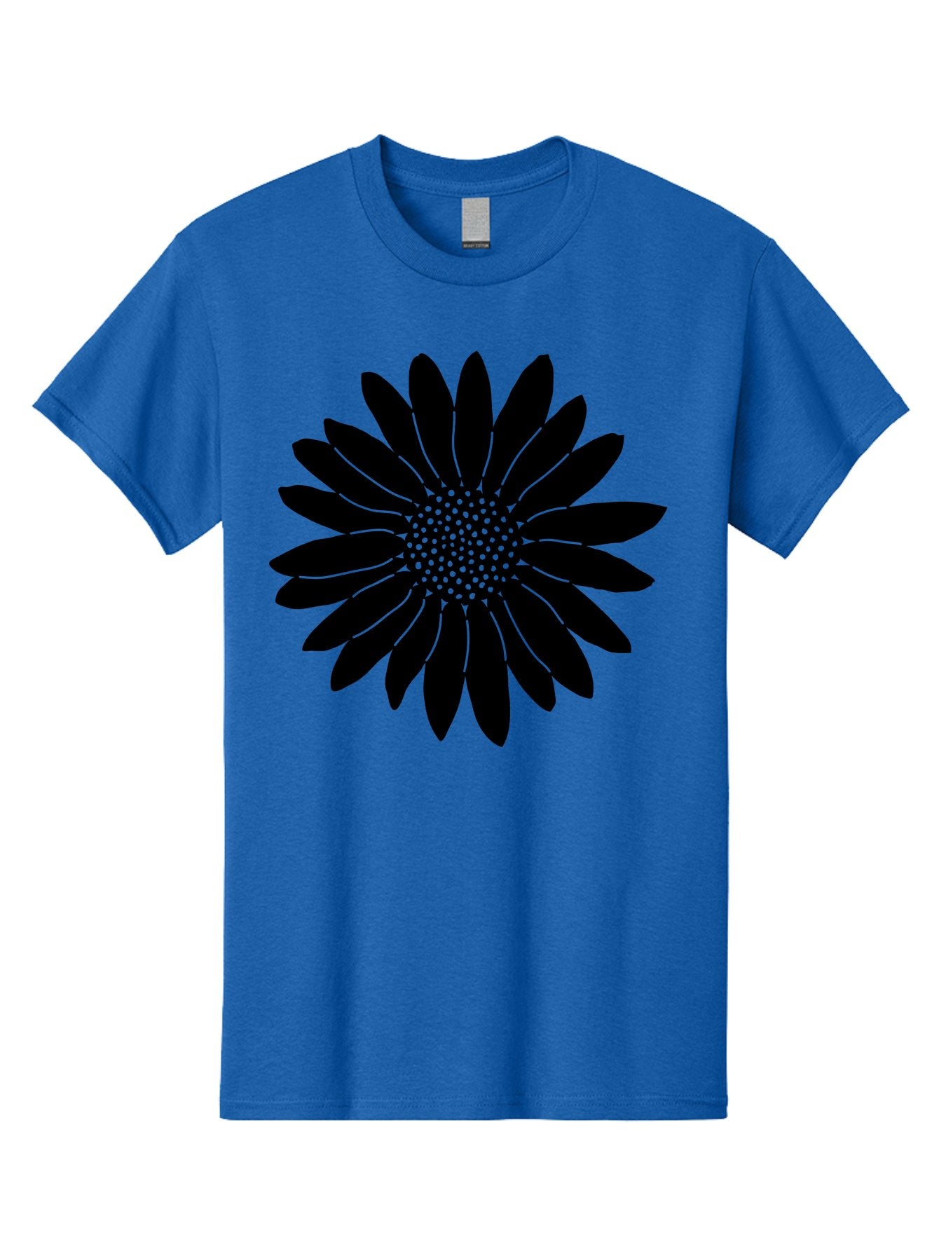 Flower Men'S Graphic Tee, 100% Cotton, Comfortable Casual Summer Wear, Machine Washable, Gerbera Daisy, Flower Silhouette, Floral Design, Black And Green, Minimalist Art, Modern Illustration, Stylized Bloom, Graphic Design Element, Aac213 10