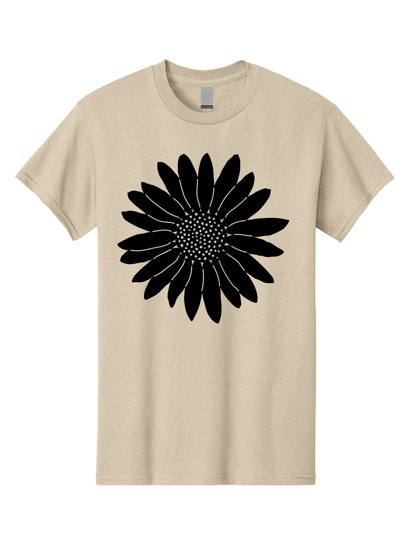 Flower Men'S Graphic Tee, 100% Cotton, Comfortable Casual Summer Wear, Machine Washable, Gerbera Daisy, Flower Silhouette, Floral Design, Black And Green, Minimalist Art, Modern Illustration, Stylized Bloom, Graphic Design Element, Aac213 9