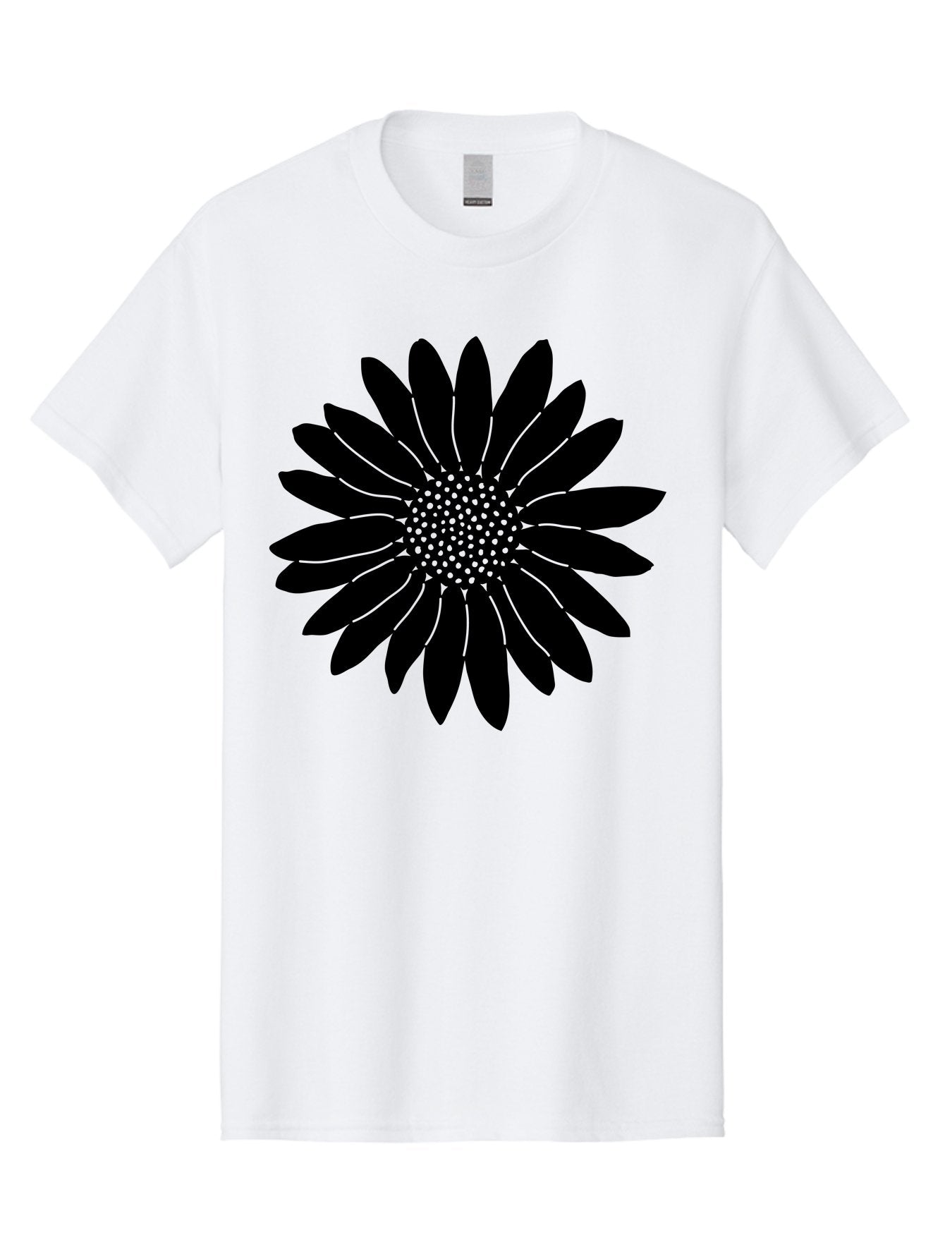 Flower Men'S Graphic Tee, 100% Cotton, Comfortable Casual Summer Wear, Machine Washable, Gerbera Daisy, Flower Silhouette, Floral Design, Black And Green, Minimalist Art, Modern Illustration, Stylized Bloom, Graphic Design Element, Aac213 5