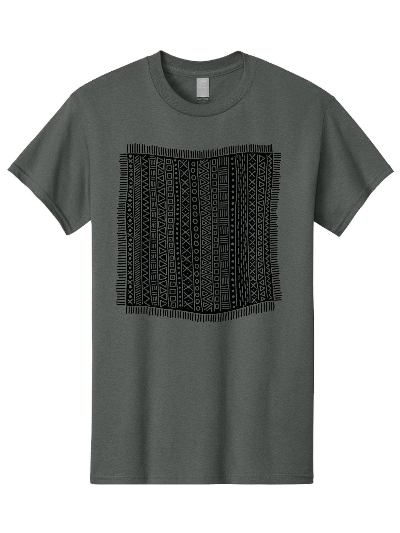 Geometric-Pattern Men'S Graphic Tee, 100% Cotton, Comfortable Casual Summer Wear, Machine Washable, Geometric Shapes, Tribal Patterns, Abstract Design, Ethnic Motifs, Traditional Textiles, Cultural Heritage, Symbolic Elements Aac214 13