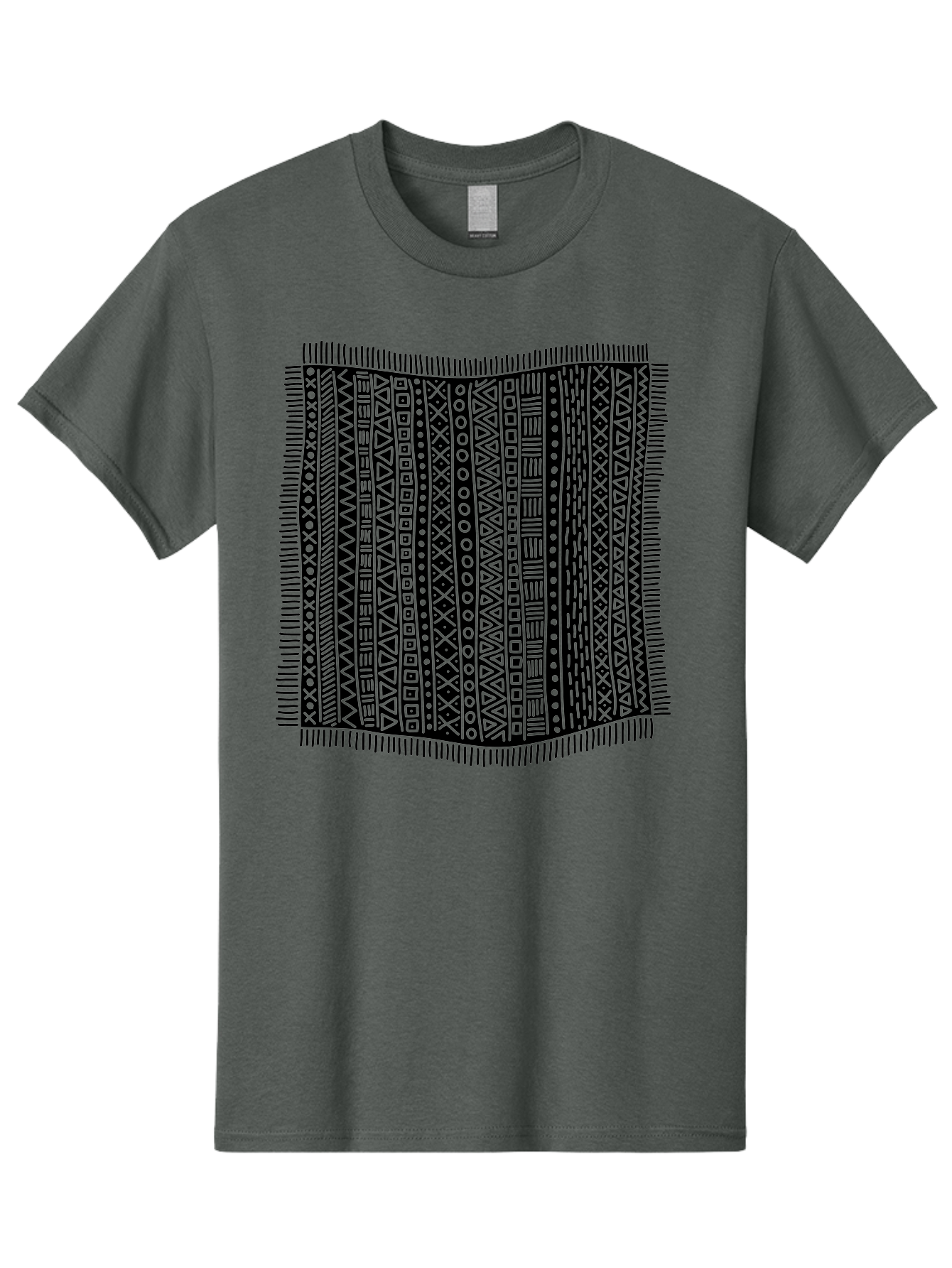 Geometric-Pattern Men'S Graphic Tee, 100% Cotton, Comfortable Casual Summer Wear, Machine Washable, Geometric Shapes, Tribal Patterns, Abstract Design, Ethnic Motifs, Traditional Textiles, Cultural Heritage, Symbolic Elements Aac214 29