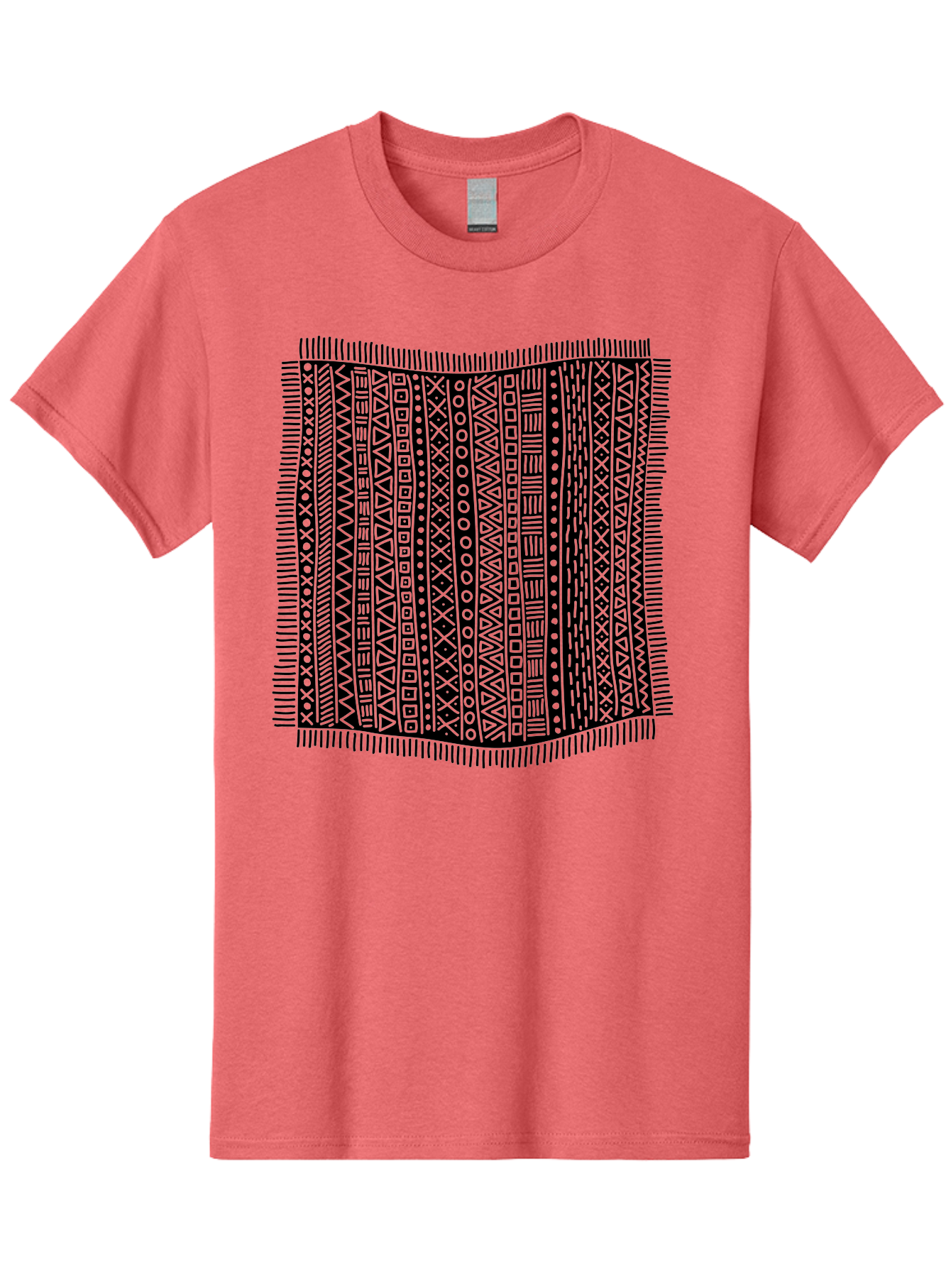 Geometric-Pattern Men'S Graphic Tee, 100% Cotton, Comfortable Casual Summer Wear, Machine Washable, Geometric Shapes, Tribal Patterns, Abstract Design, Ethnic Motifs, Traditional Textiles, Cultural Heritage, Symbolic Elements Aac214 7