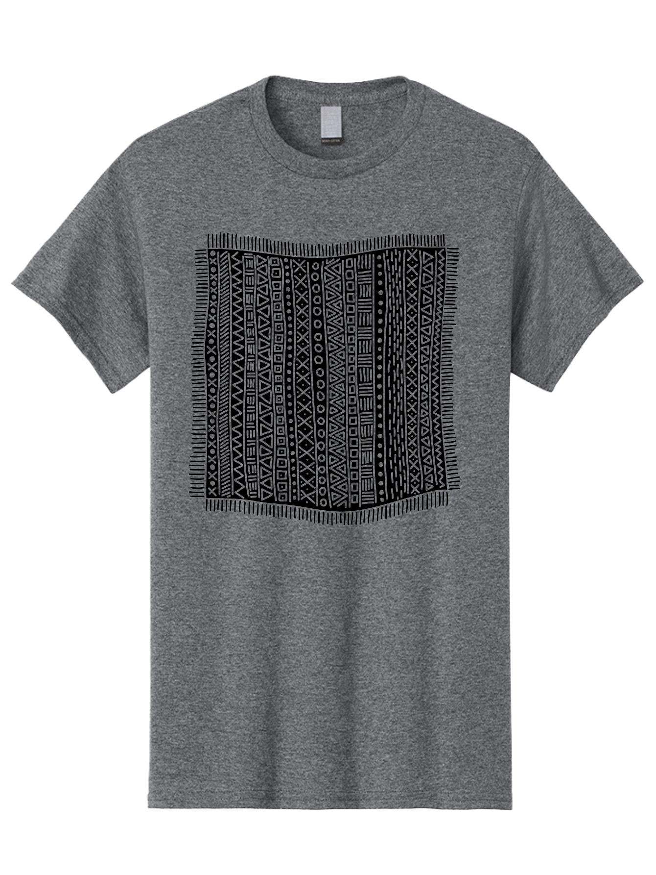 Geometric-Pattern Men'S Graphic Tee, 100% Cotton, Comfortable Casual Summer Wear, Machine Washable, Geometric Shapes, Tribal Patterns, Abstract Design, Ethnic Motifs, Traditional Textiles, Cultural Heritage, Symbolic Elements Aac214 5