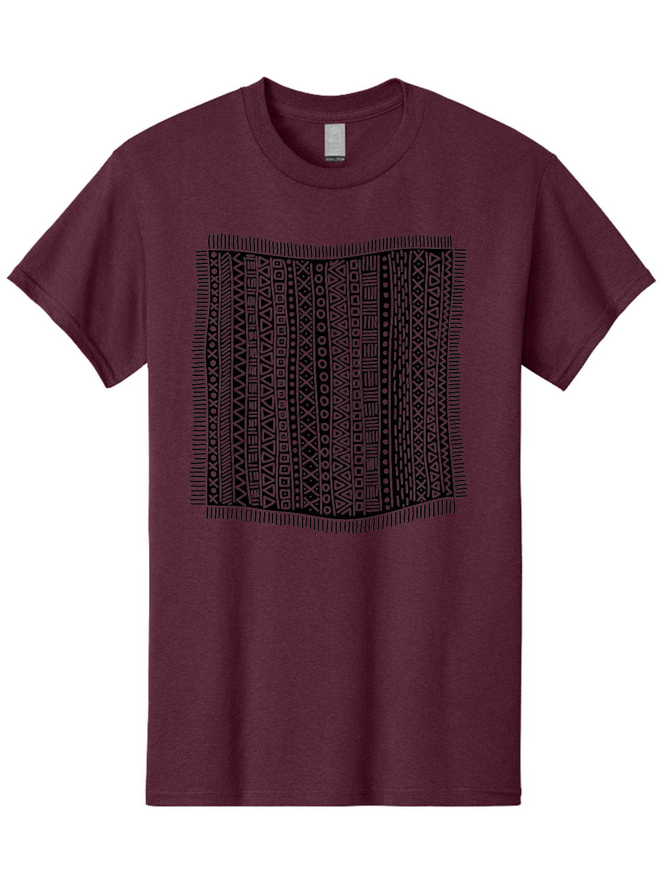 Geometric-Pattern Men'S Graphic Tee, 100% Cotton, Comfortable Casual Summer Wear, Machine Washable, Geometric Shapes, Tribal Patterns, Abstract Design, Ethnic Motifs, Traditional Textiles, Cultural Heritage, Symbolic Elements Aac214 21