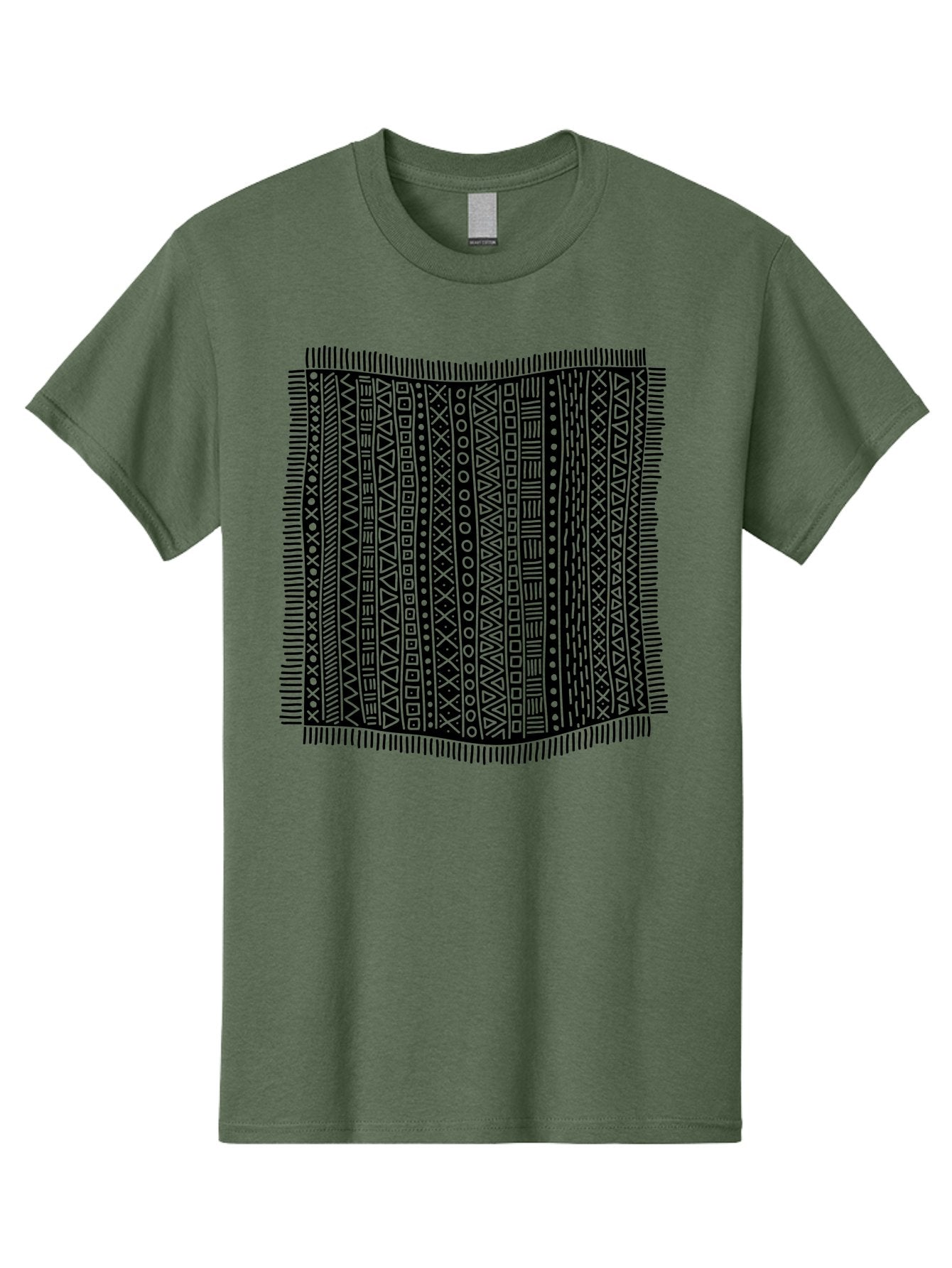 Geometric-Pattern Men'S Graphic Tee, 100% Cotton, Comfortable Casual Summer Wear, Machine Washable, Geometric Shapes, Tribal Patterns, Abstract Design, Ethnic Motifs, Traditional Textiles, Cultural Heritage, Symbolic Elements Aac214 7