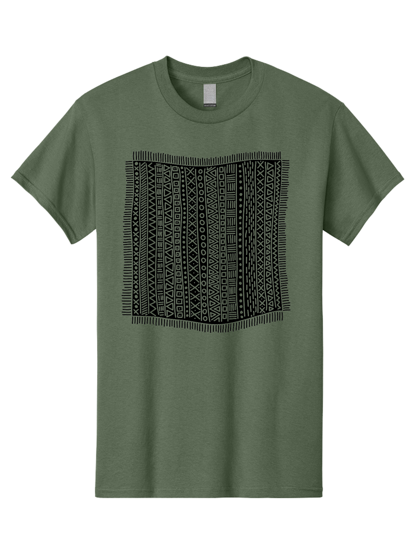 Geometric-Pattern Men'S Graphic Tee, 100% Cotton, Comfortable Casual Summer Wear, Machine Washable, Geometric Shapes, Tribal Patterns, Abstract Design, Ethnic Motifs, Traditional Textiles, Cultural Heritage, Symbolic Elements Aac214 25