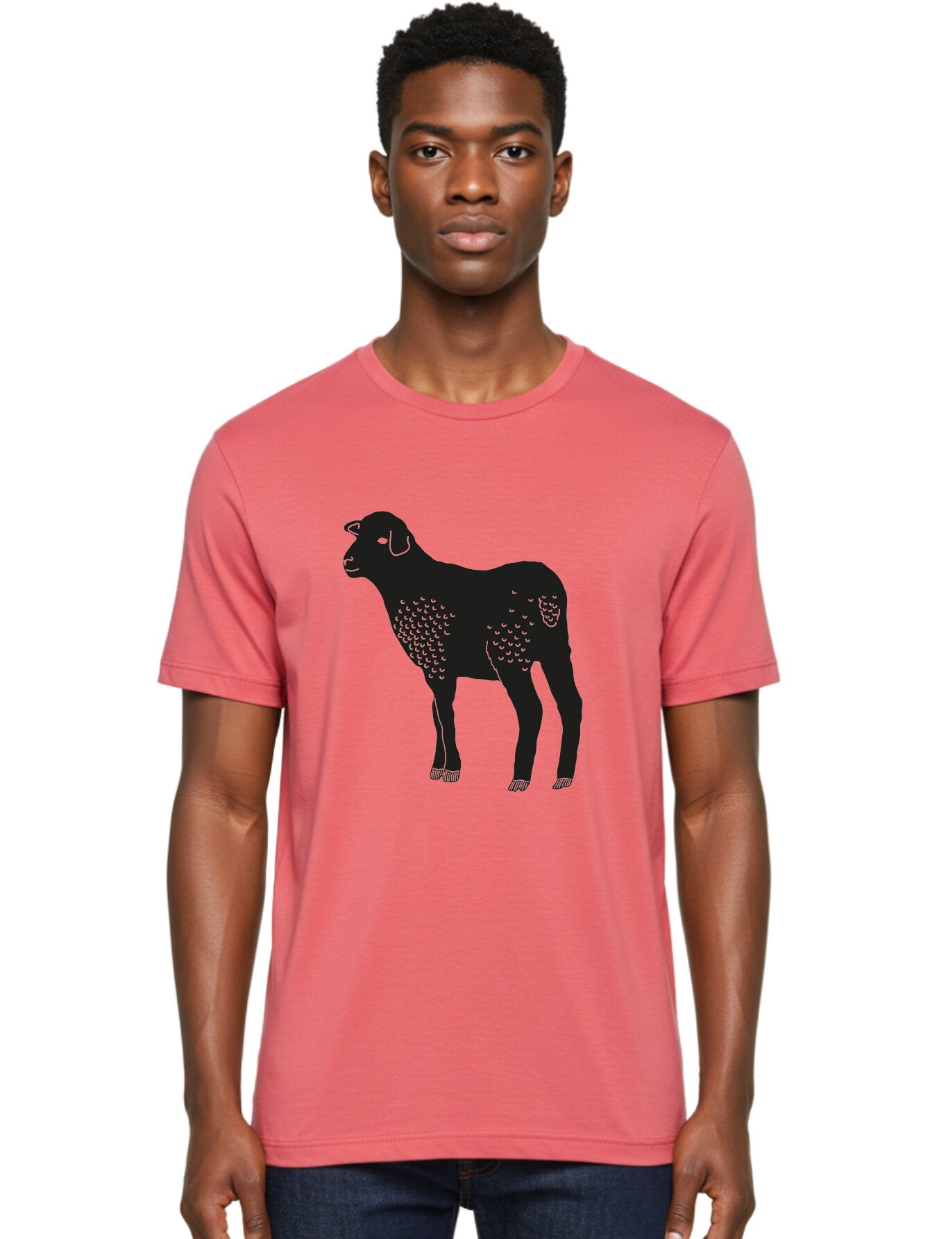 Jacob-Sheep Men'S Graphic Tee, 100% Cotton, Comfortable Casual Summer Wear, Machine Washable, Spotty Sheep, Livestock Animal, Farm Animal, Sheep Breed, Jacob Sheep, Spotted Fur, Agricultural Icon, Farm Graphic Aac216 29