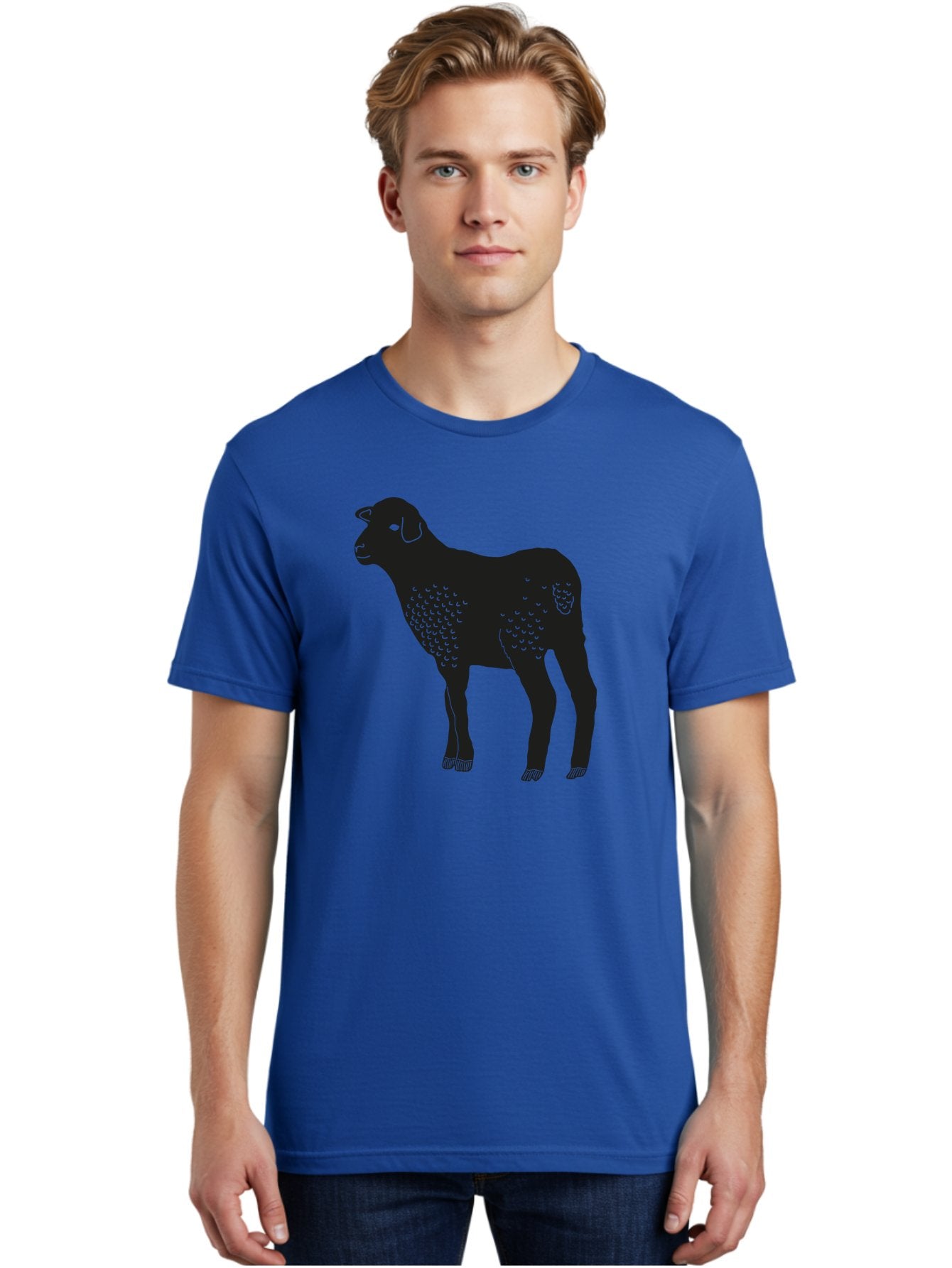 Jacob-Sheep Men'S Graphic Tee, 100% Cotton, Comfortable Casual Summer Wear, Machine Washable, Spotty Sheep, Livestock Animal, Farm Animal, Sheep Breed, Jacob Sheep, Spotted Fur, Agricultural Icon, Farm Graphic Aac216 20